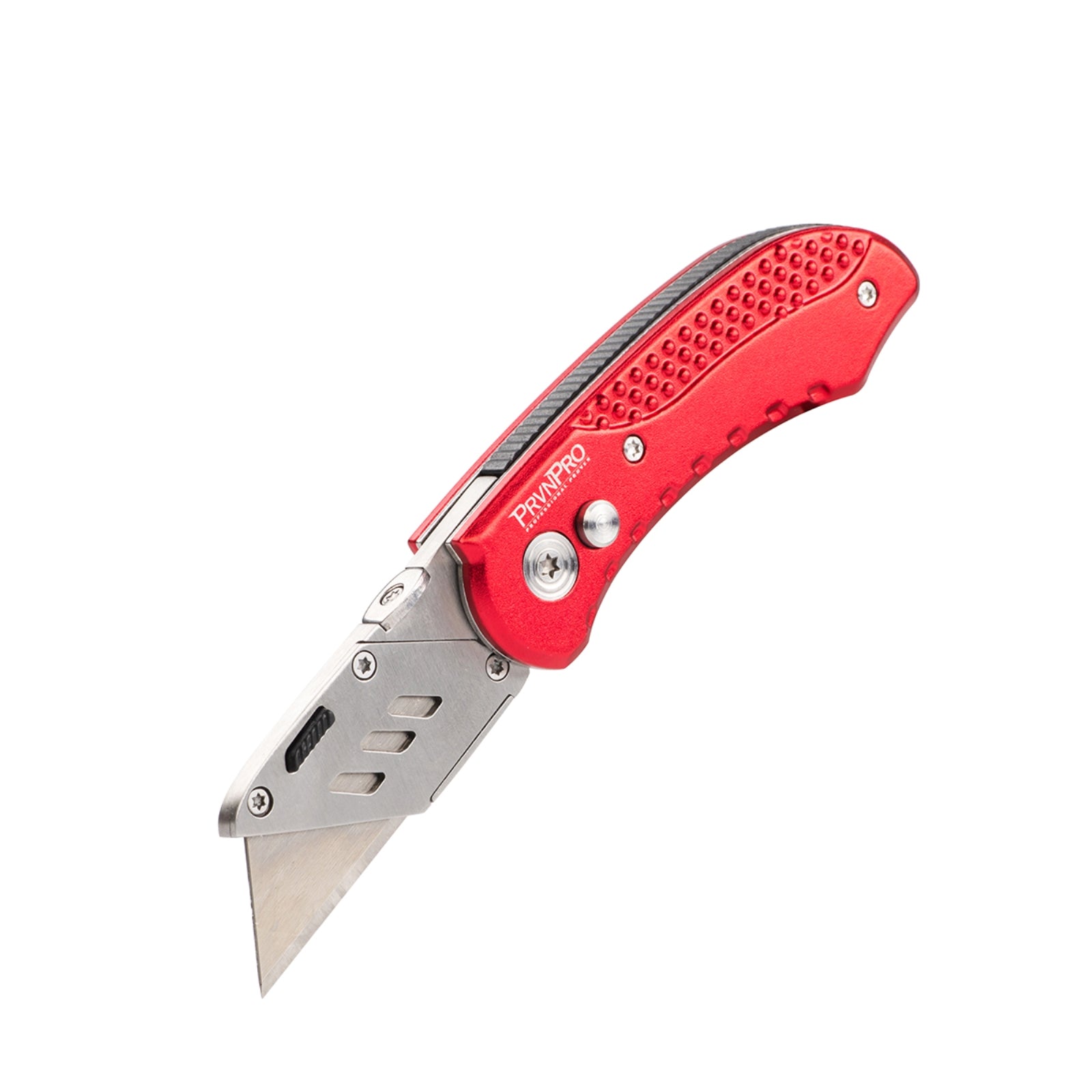 PrvnPro Folding Utility Knife, Red