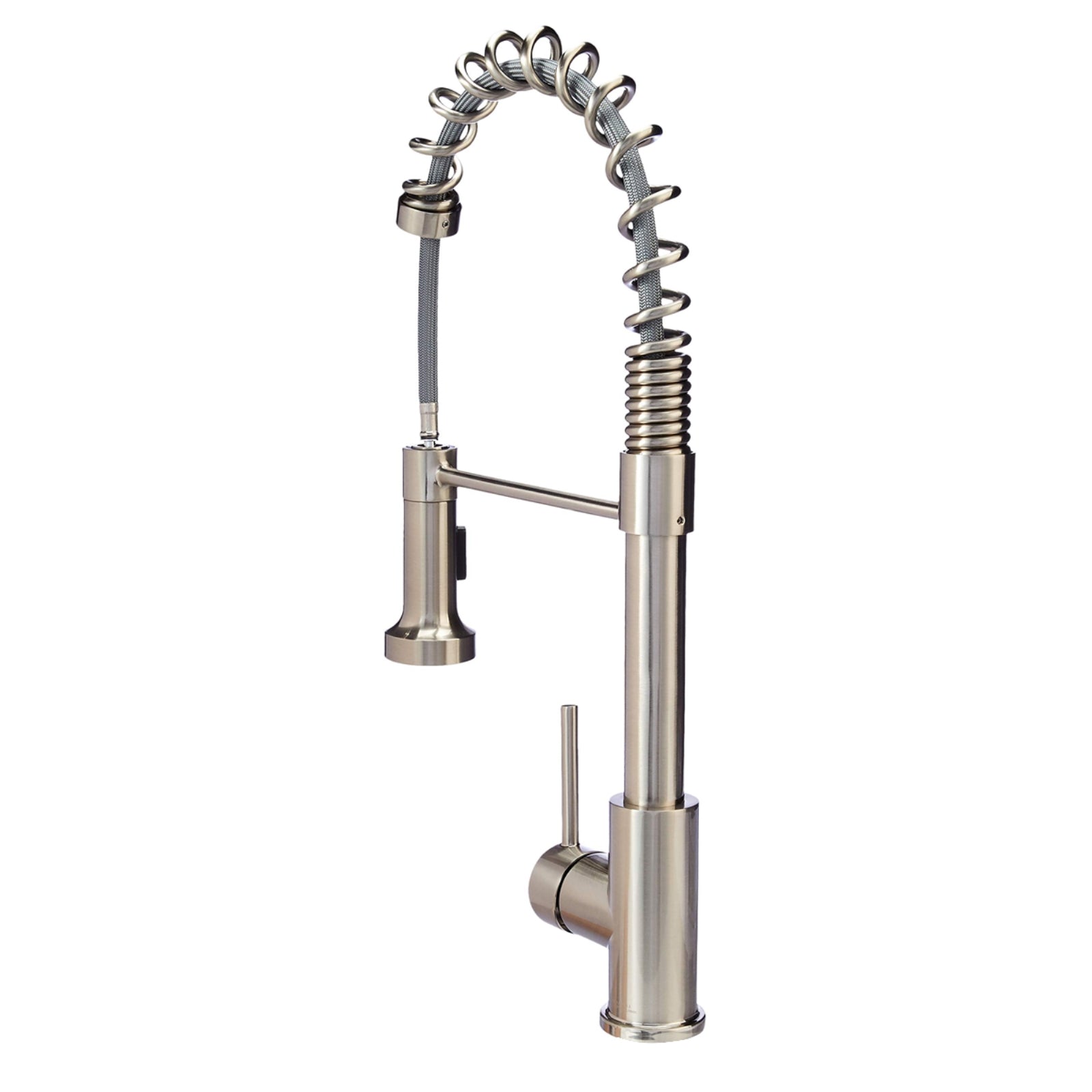 Pro-Style Spring Sprayer Kitchen Faucet, Satin Nickel