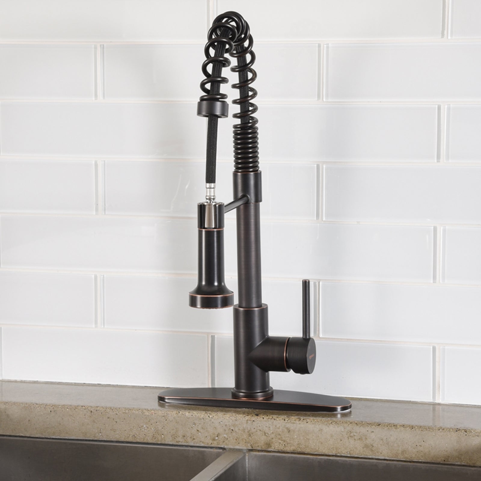 Pro-Style Spring Sprayer Kitchen Faucet, Oil-Rubbed Bronze