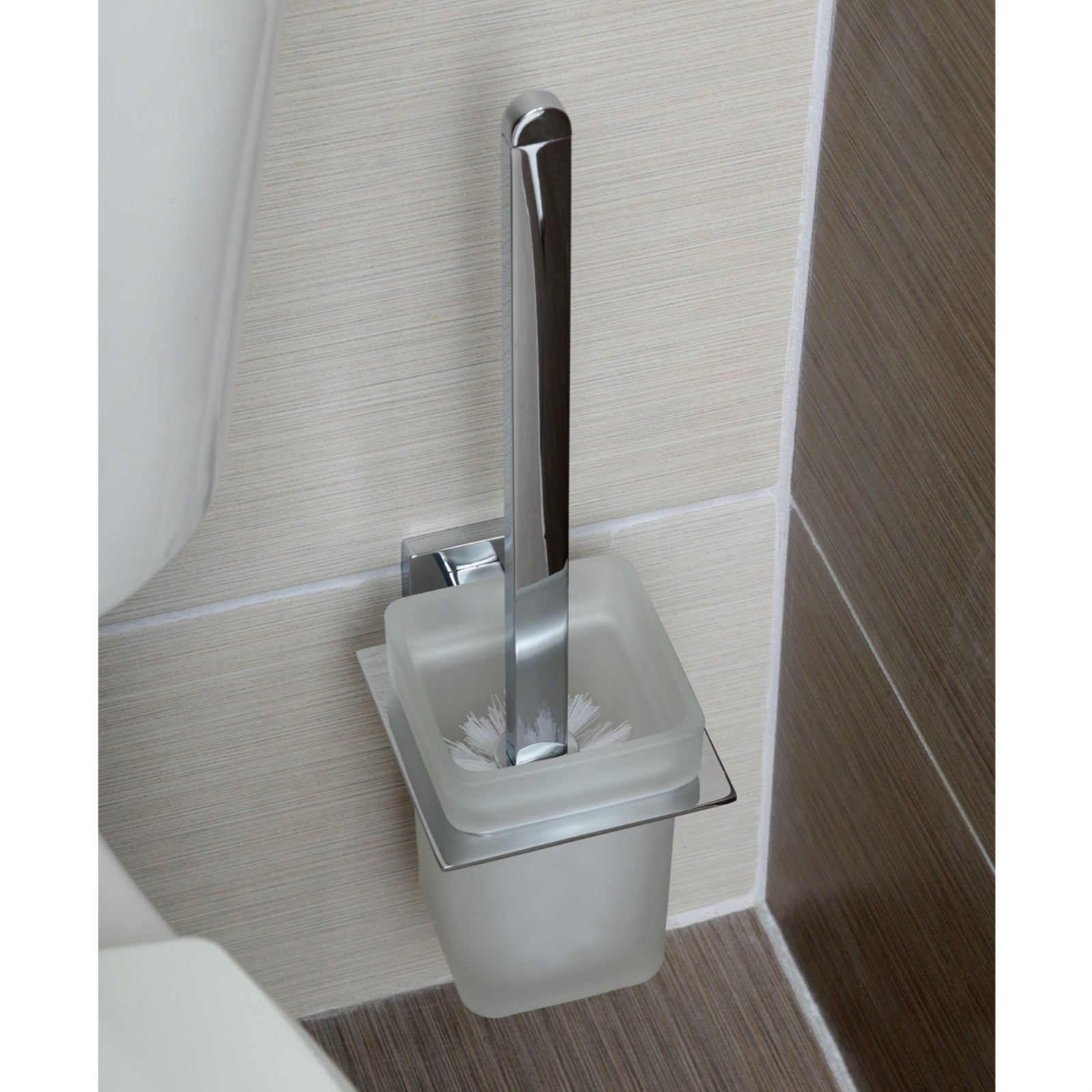 South Main Hardware Euro Toilet Brush Holder - Polished Chrome