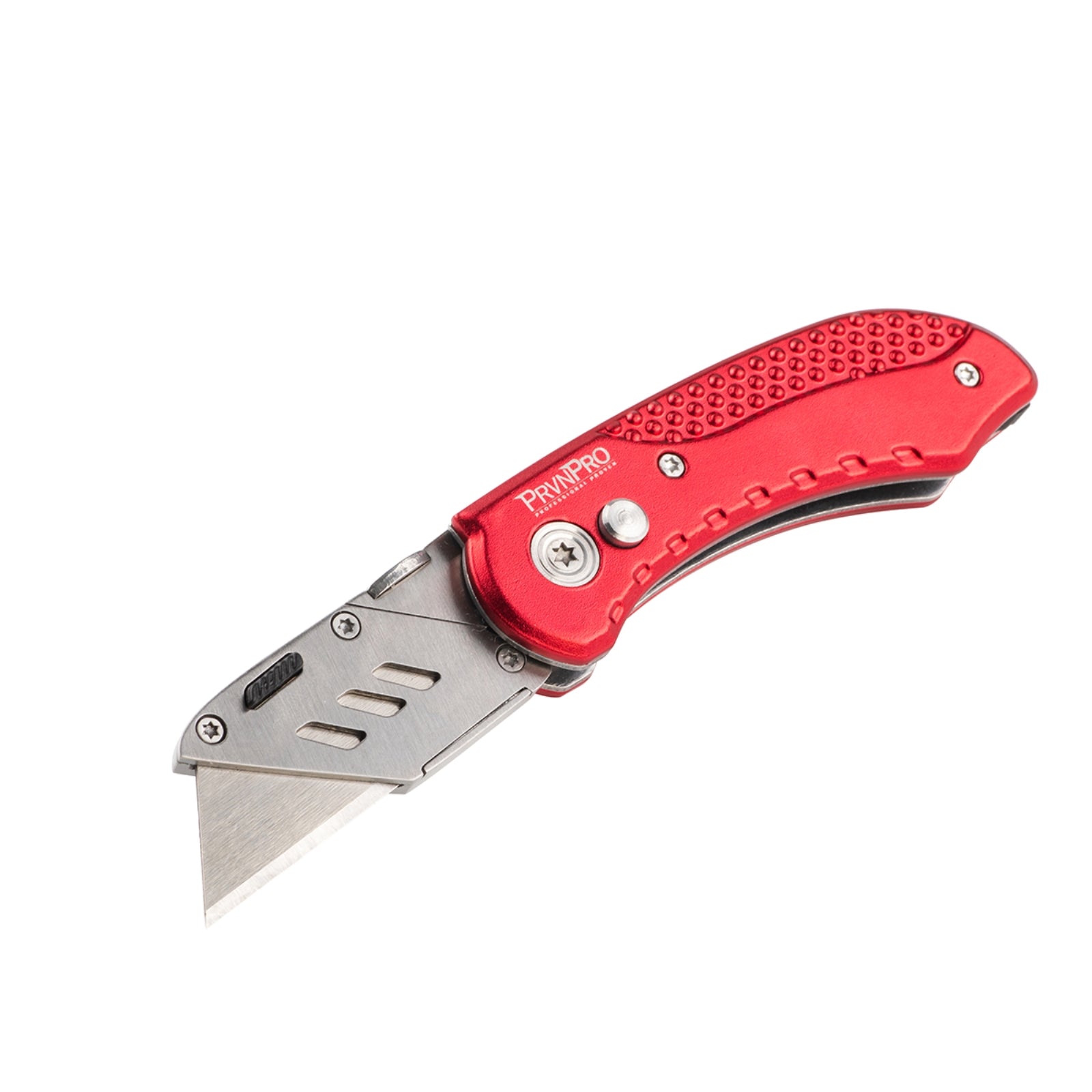 PrvnPro Folding Utility Knife, Red