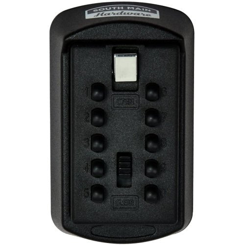 South Main Hardware Combination Key Storage Lock Box, Black