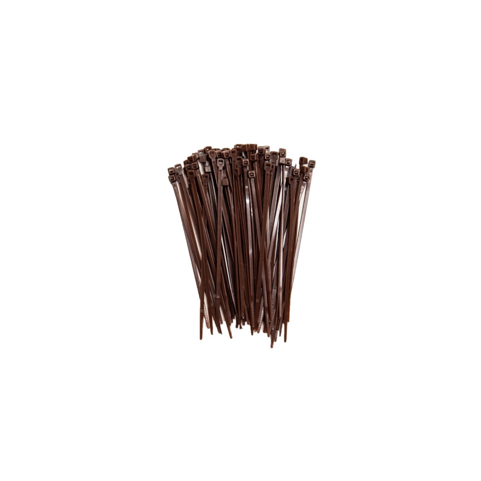 4-inch Dark Brown Multi-Purpose Cable Tie, 18-lb Tensile Strength, UL 21 Listed, 100-Pack