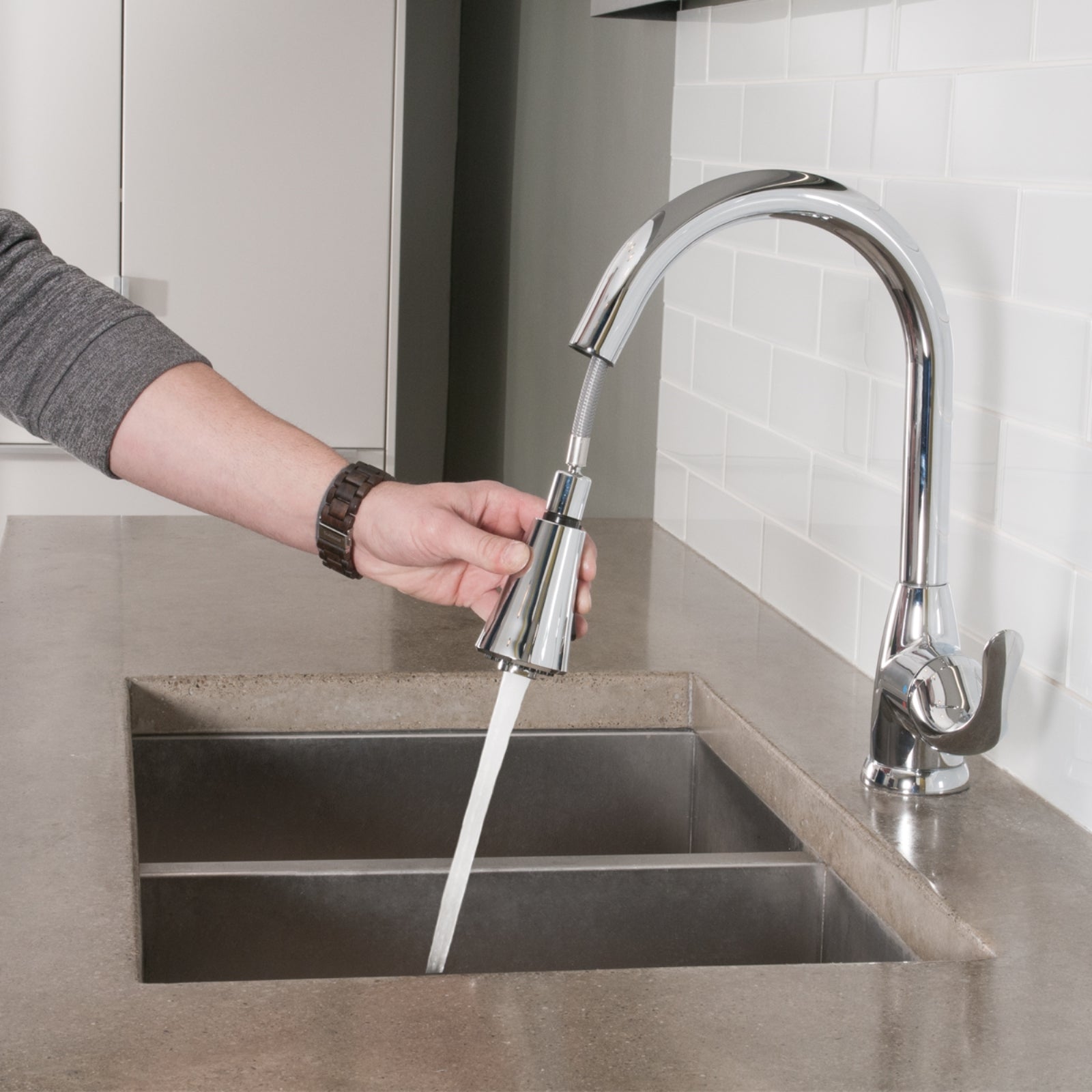 Standard Pull-Down Kitchen Faucet, Polished Chrome