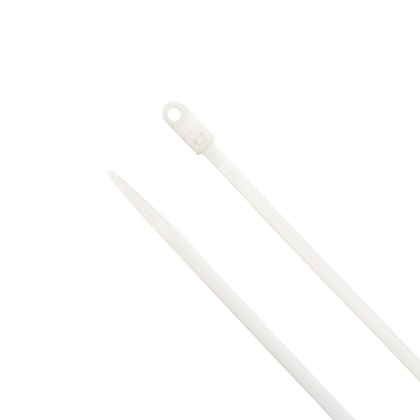 8-inch Natural Screw Mount Cable Tie, 50-lb Tensile Strength, UL 21 Listed, 100-Pack