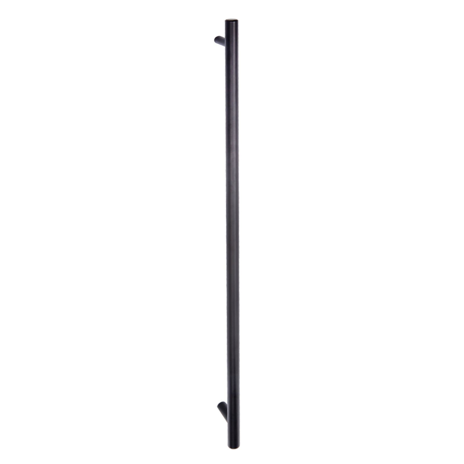 South Main Hardware Euro Bar Cabinet Handle (1/2" Diameter), 21.25" Length (18.9" Hole Center), Flat Black, 10-Pack