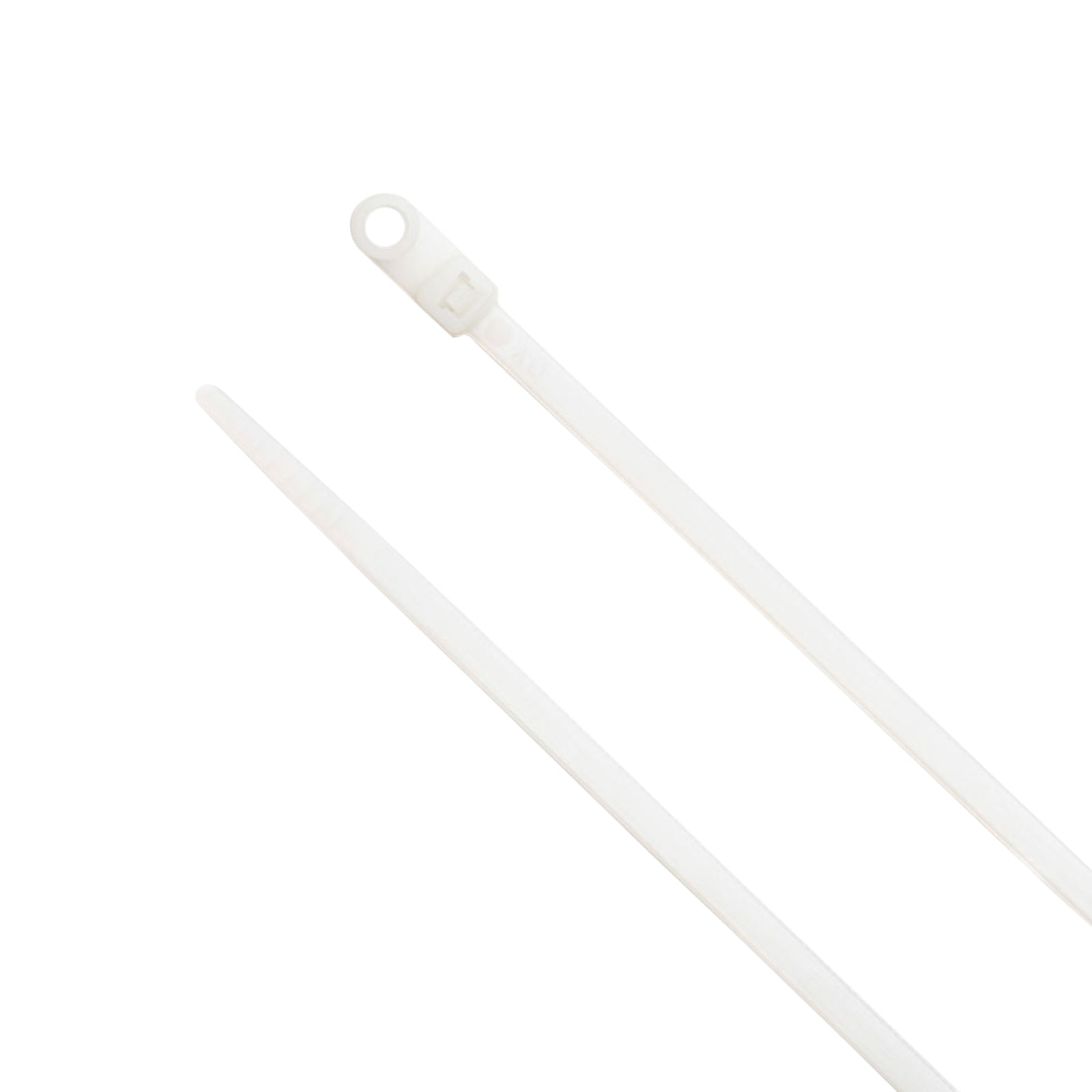 6.3-inch Natural Screw Mount Cable Tie, 50-lb Tensile Strength, UL 21 Listed, 100-Pack