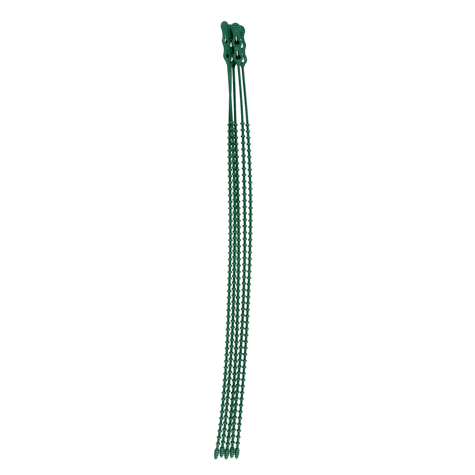 24-inch Green Double Loop Beaded Cable Tie, 120-lb Tensile Strength, 5-Pack