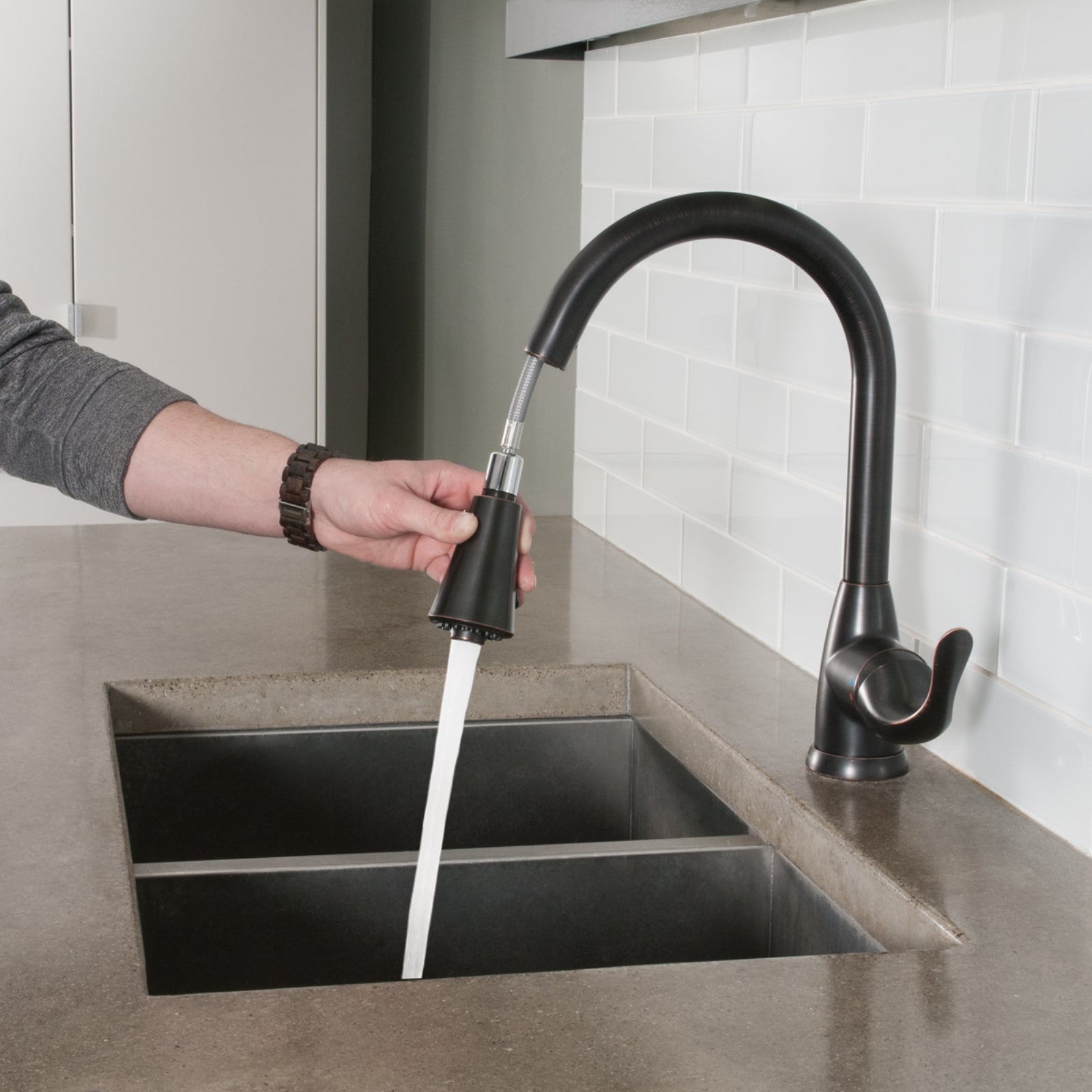 Standard Pull-Down Kitchen Faucet, Oil-Rubbed Bronze