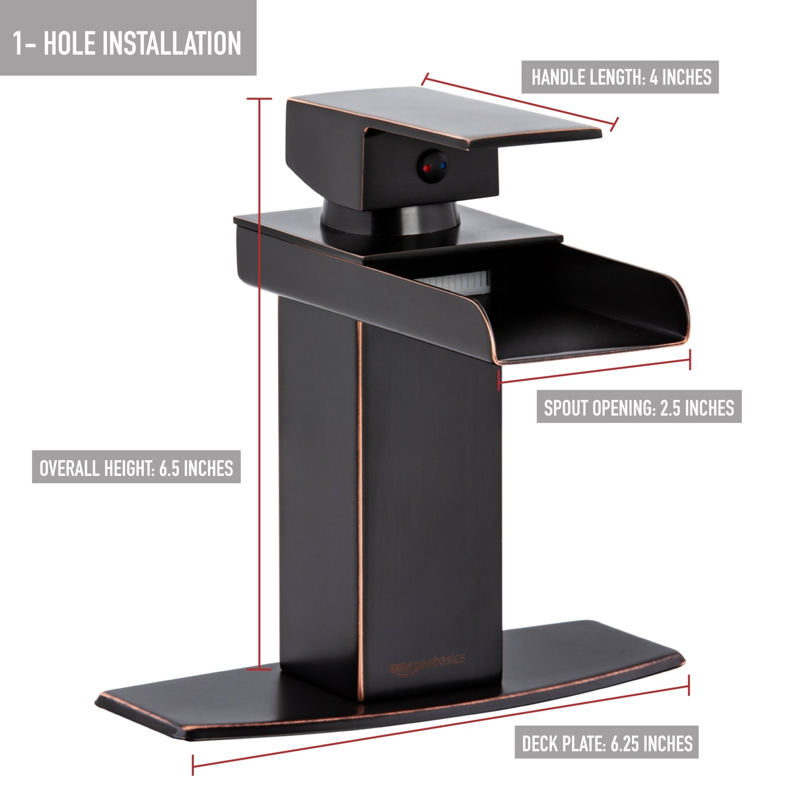 Waterfall Bathroom Faucet, Oil-Rubbed Bronze