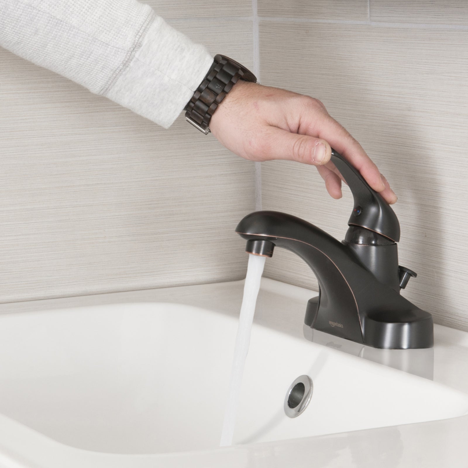 Single-Handle 3-Hole Mount Basin Faucet-4-Inch, Oil-Rubbed Bronze