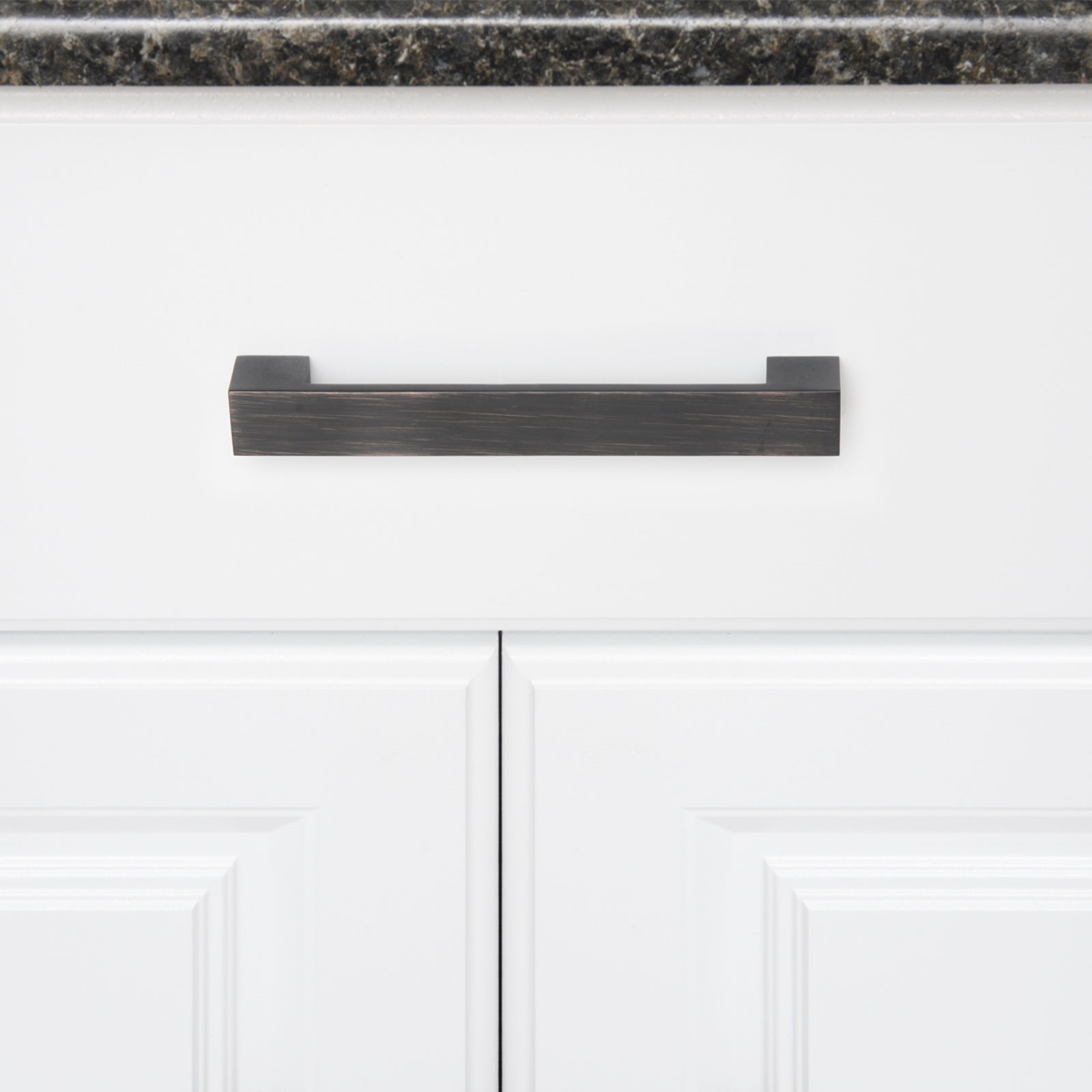 South Main Hardware Short Modern Cabinet Handle, 7.68" Length (6.3" Hole Center), Oil Rubbed Bronze, 10-Pack