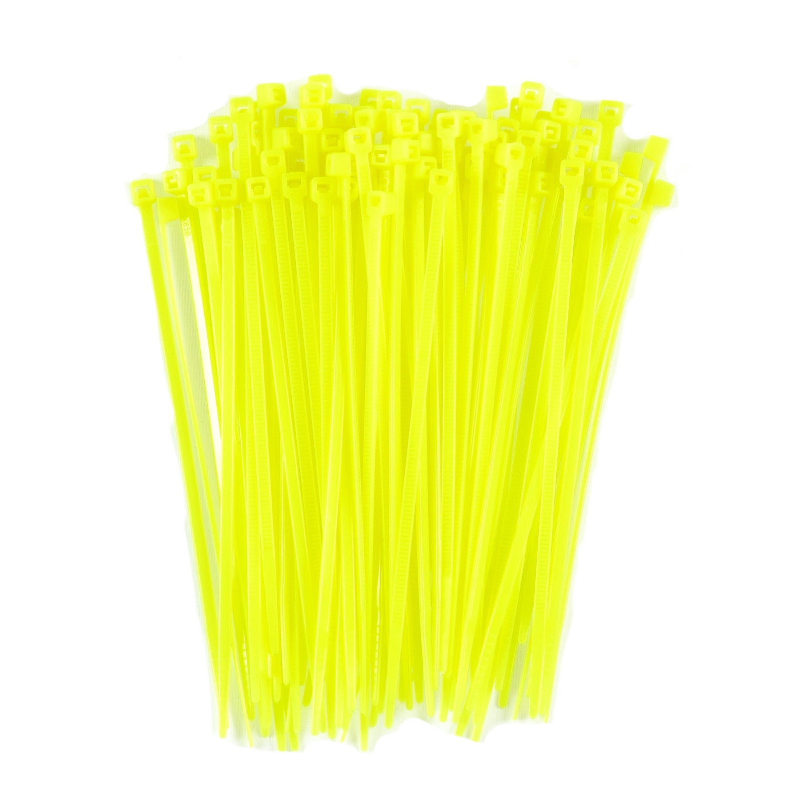 4-inch Fluorescent Yellow Multi-Purpose Cable Tie, 18-lb Tensile Strength, UL Listed, 100-Pack