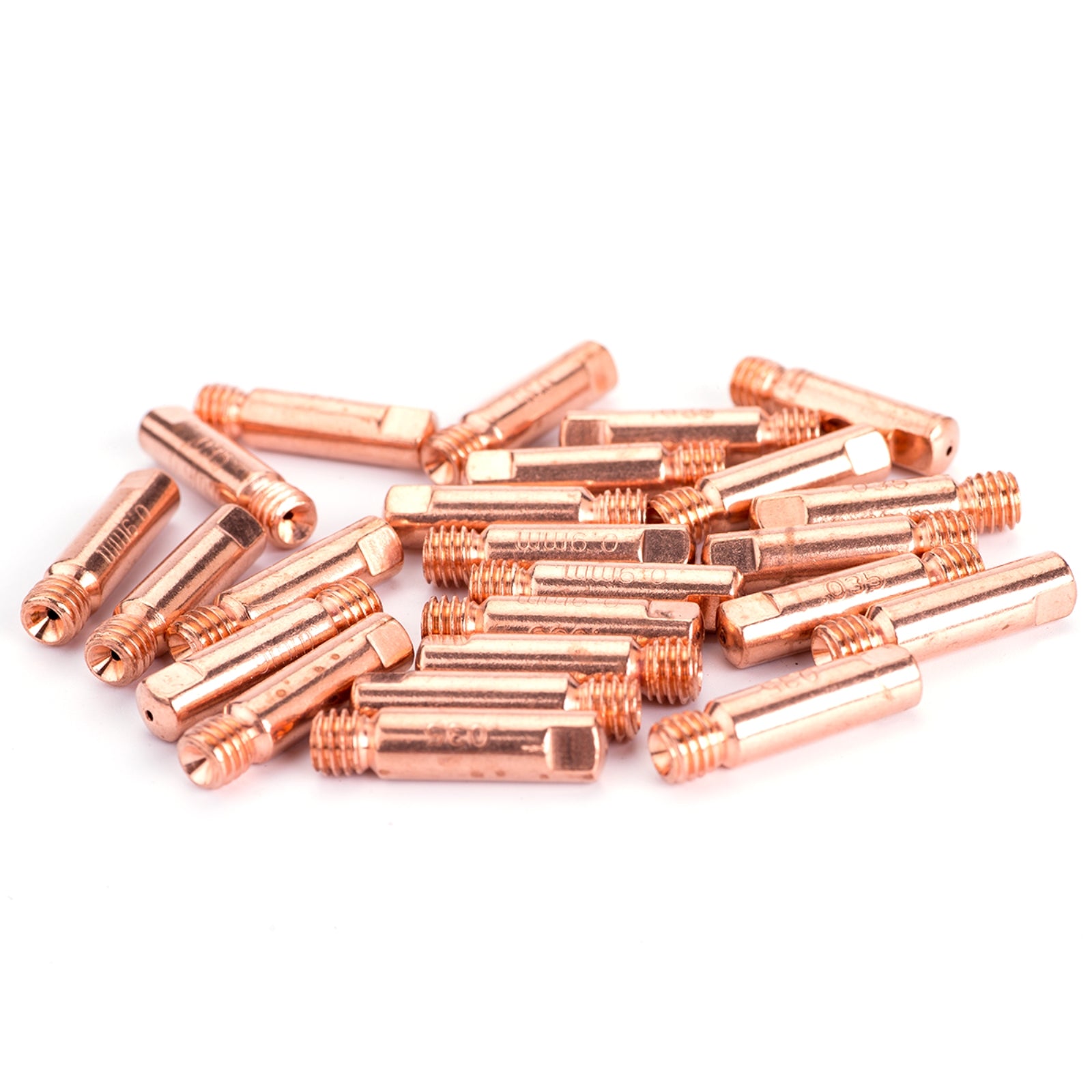 WeldForce 0.035-Inch Copper Wire Feed Welder Contact Tips; Provides Electrical Conductivity; Compatible with Solid and Flux Cored Welding Wires, 25-Pack of 0.035-Inch MIG Welding Contact Tips