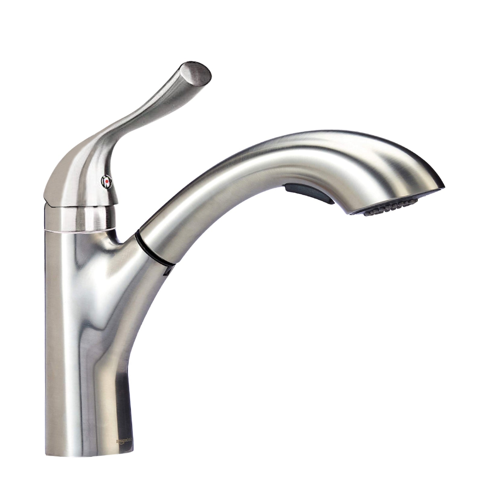 Single-Handle Kitchen Pull Out Sprayer Faucet, Arched, Satin Nickel