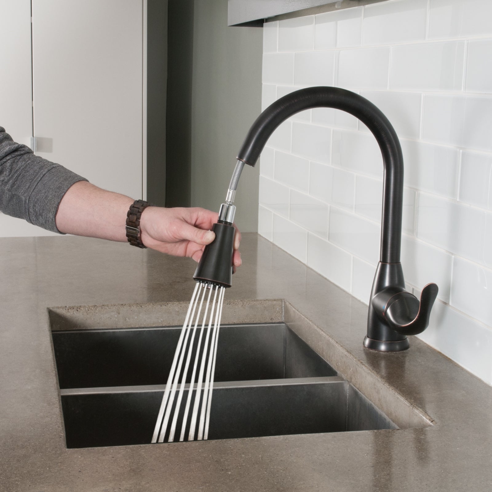 Standard Pull-Down Kitchen Faucet, Oil-Rubbed Bronze