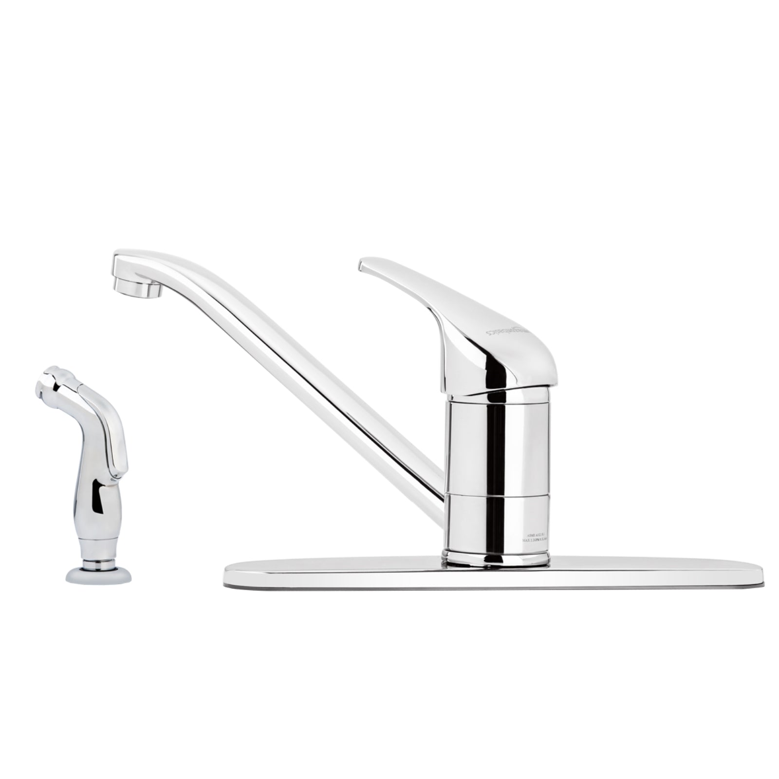 Classic Kitchen Faucet Set with Sprayer, Polished Chrome