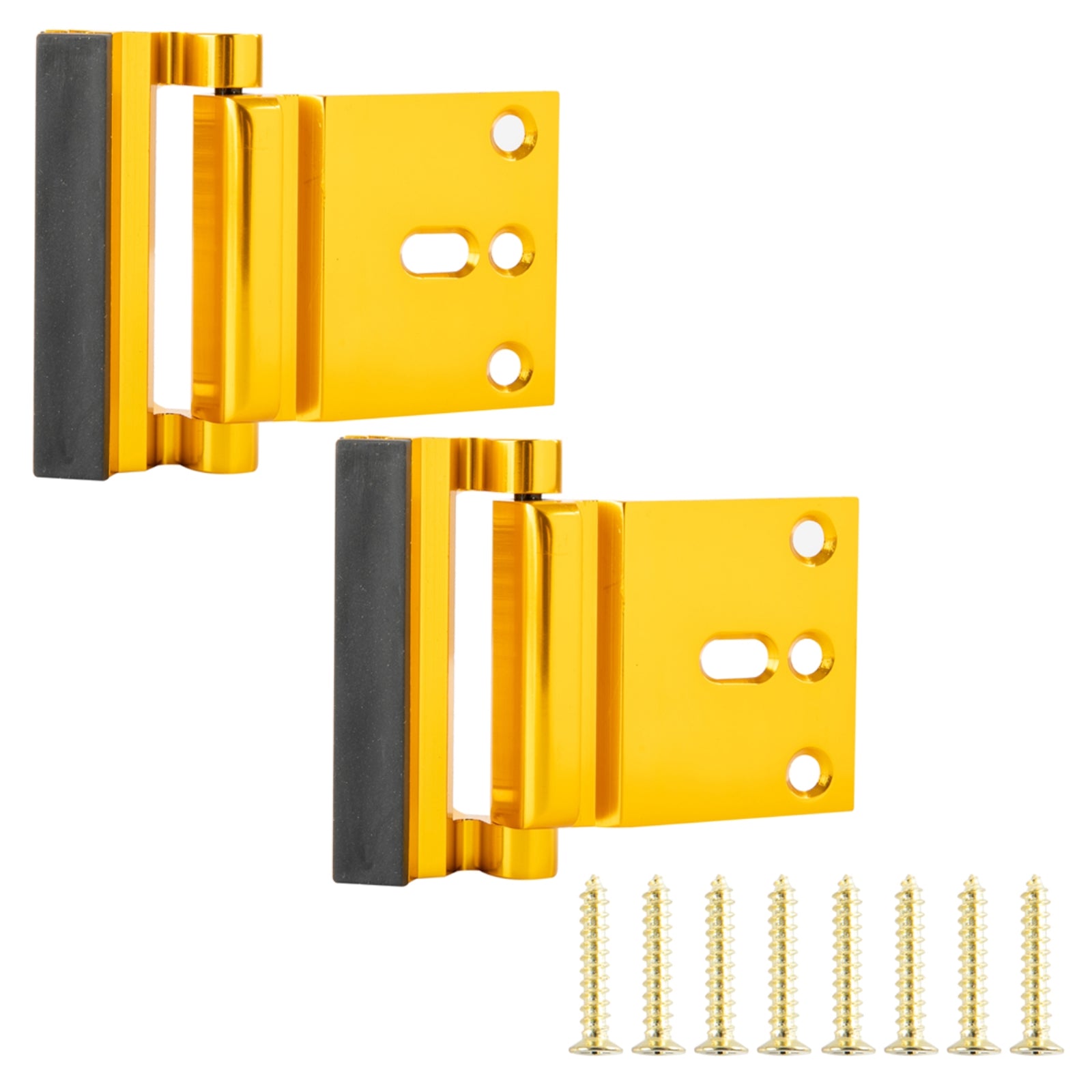 AmazonBasics Door Reinforcement Lock, Polished Brass, 2-Pack