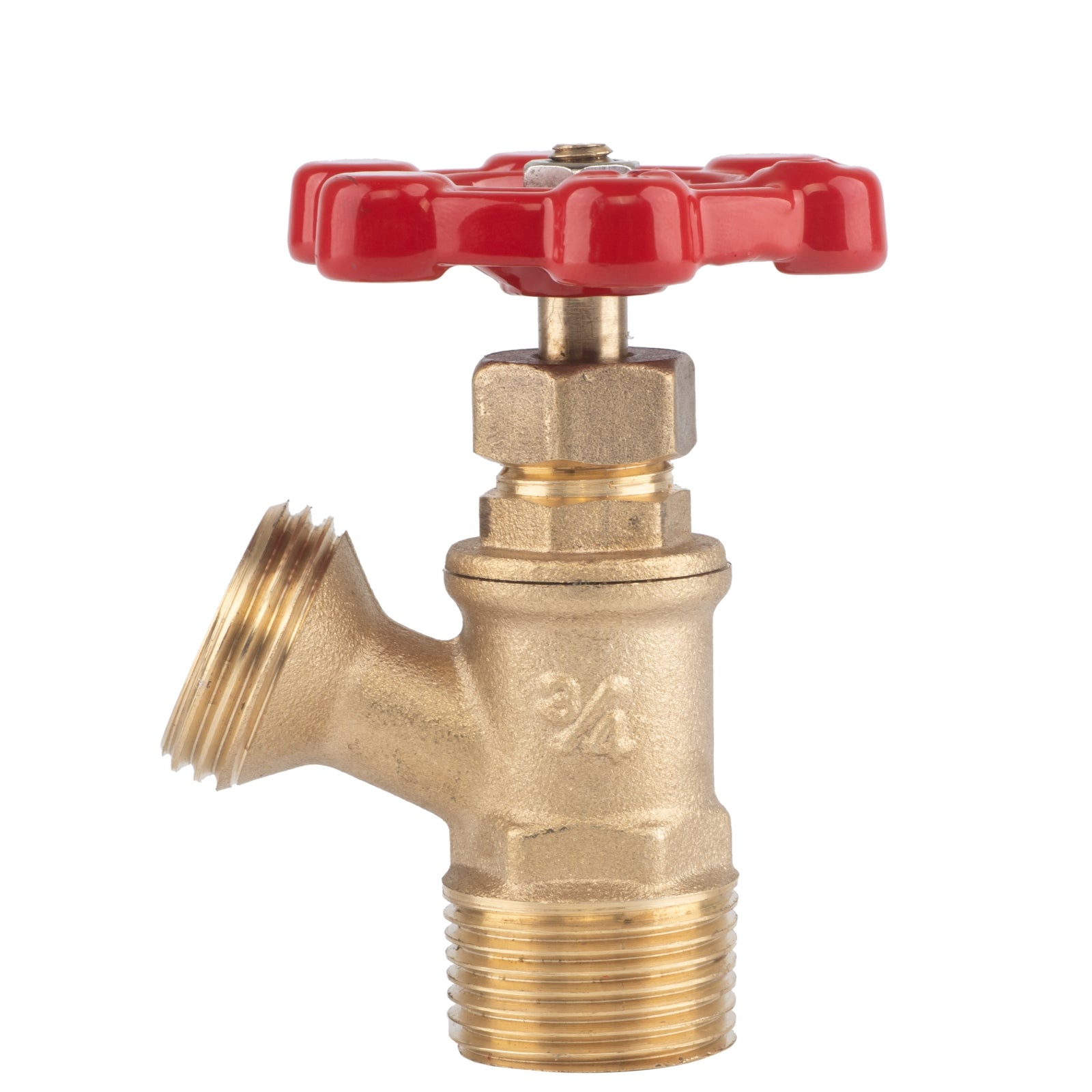 Hausen 1/2-inch FIP (Female Iron Pipe) or 3/4-inch MIP (Male Iron Pipe) x 3/4-inch MHT (Male Hose Thread) Brass Boiler Drain Valve; Compatible with Boilers and Water Heaters , 5-pack