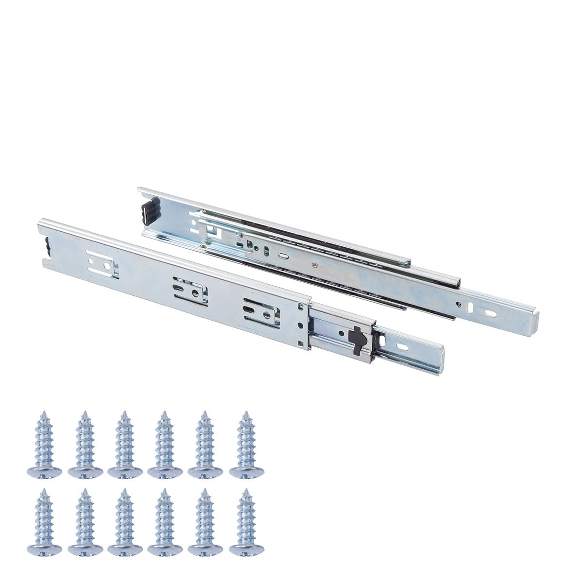 South Main Hardware Side Mount Stainless Steel Ball Bearing Full Extension Drawer Slides, 1-Pair