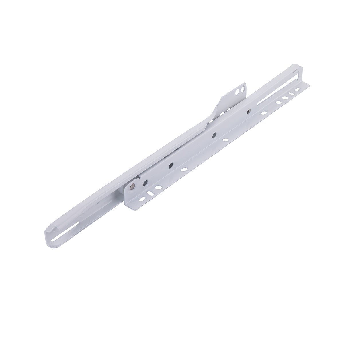 South Main Hardware White Coated Steel Euro Bottom Mount Drawer Slides, 1-Pair