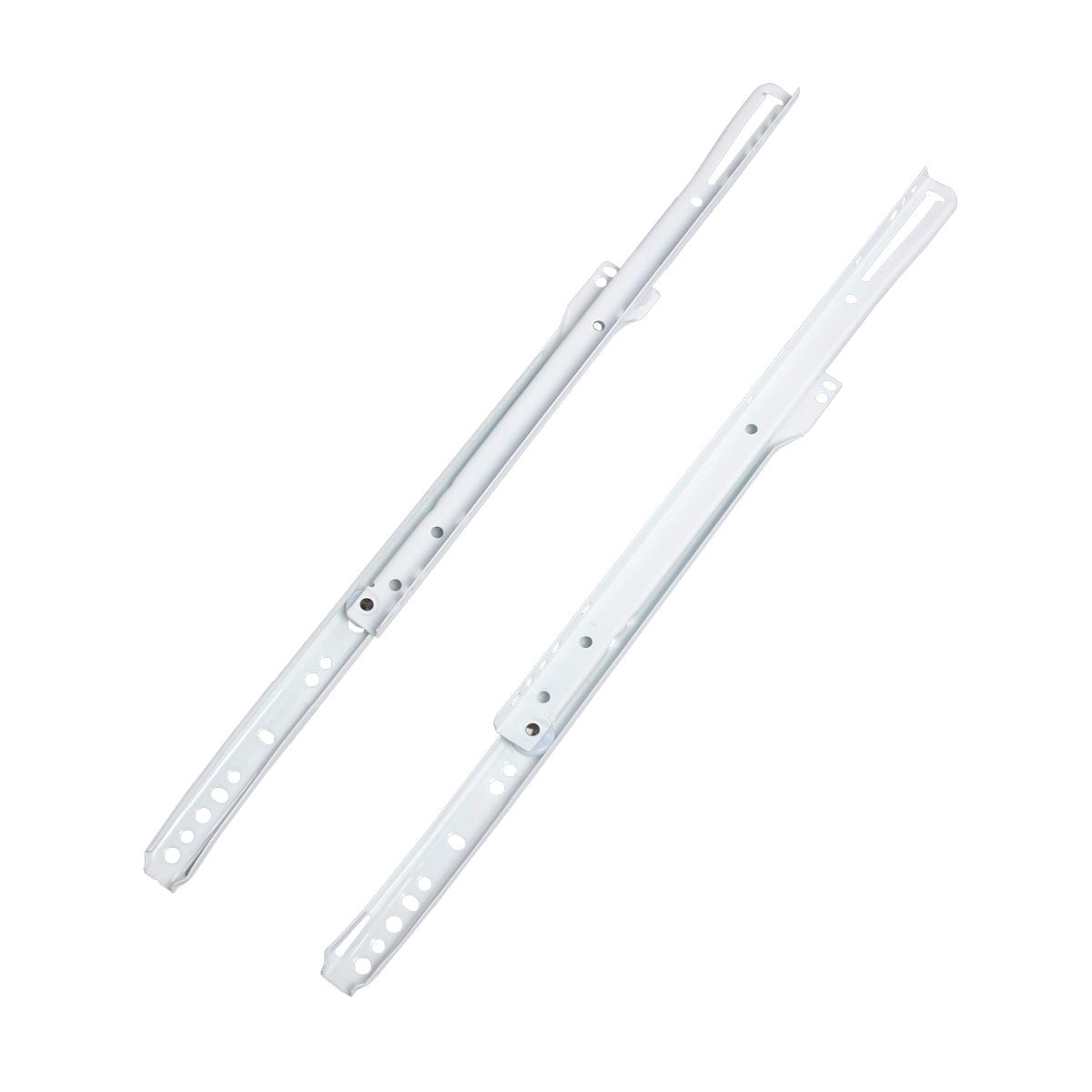 South Main Hardware White Coated Steel Euro Bottom Mount Drawer Slides, 1-Pair