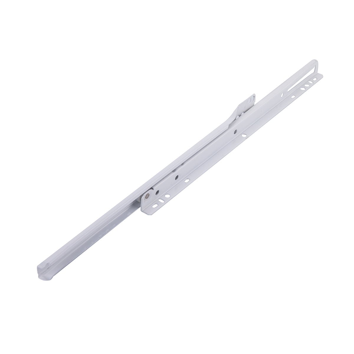 South Main Hardware White Coated Steel Euro Bottom Mount Drawer Slides, 1-Pair