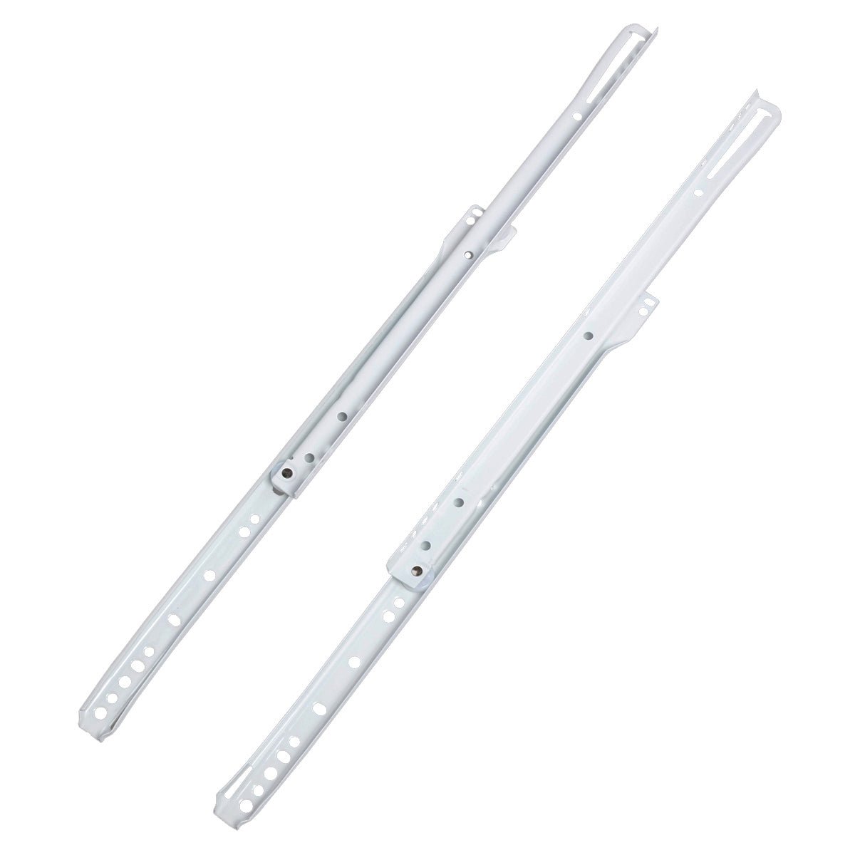 South Main Hardware White Coated Steel Euro Bottom Mount Drawer Slides, 1-Pair