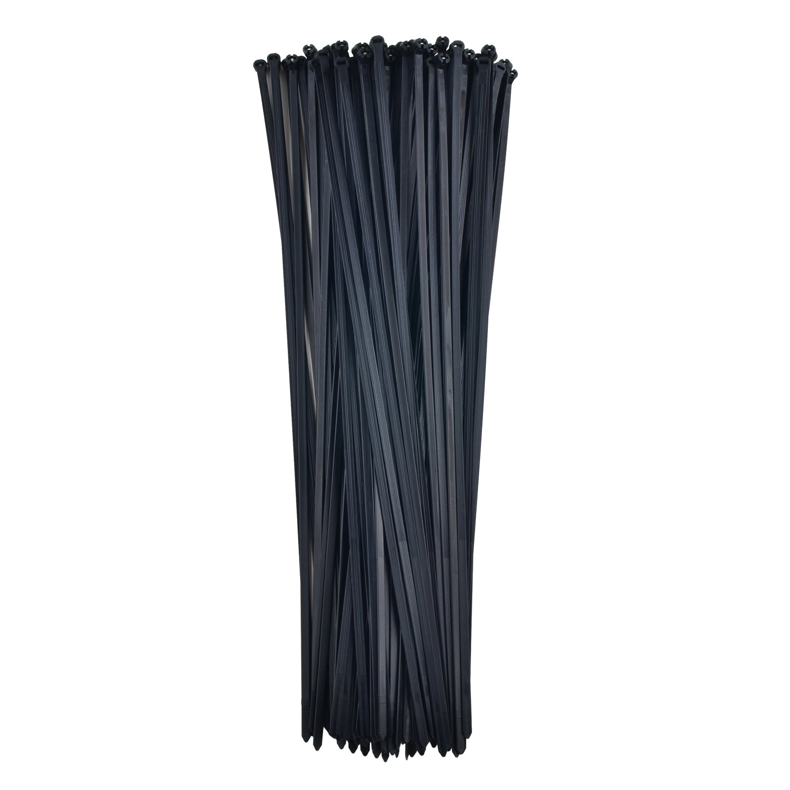 14-inch UV Resistant Black Metal Pawl Cable Tie, 50-lb Tensile Strength, 100-Pack