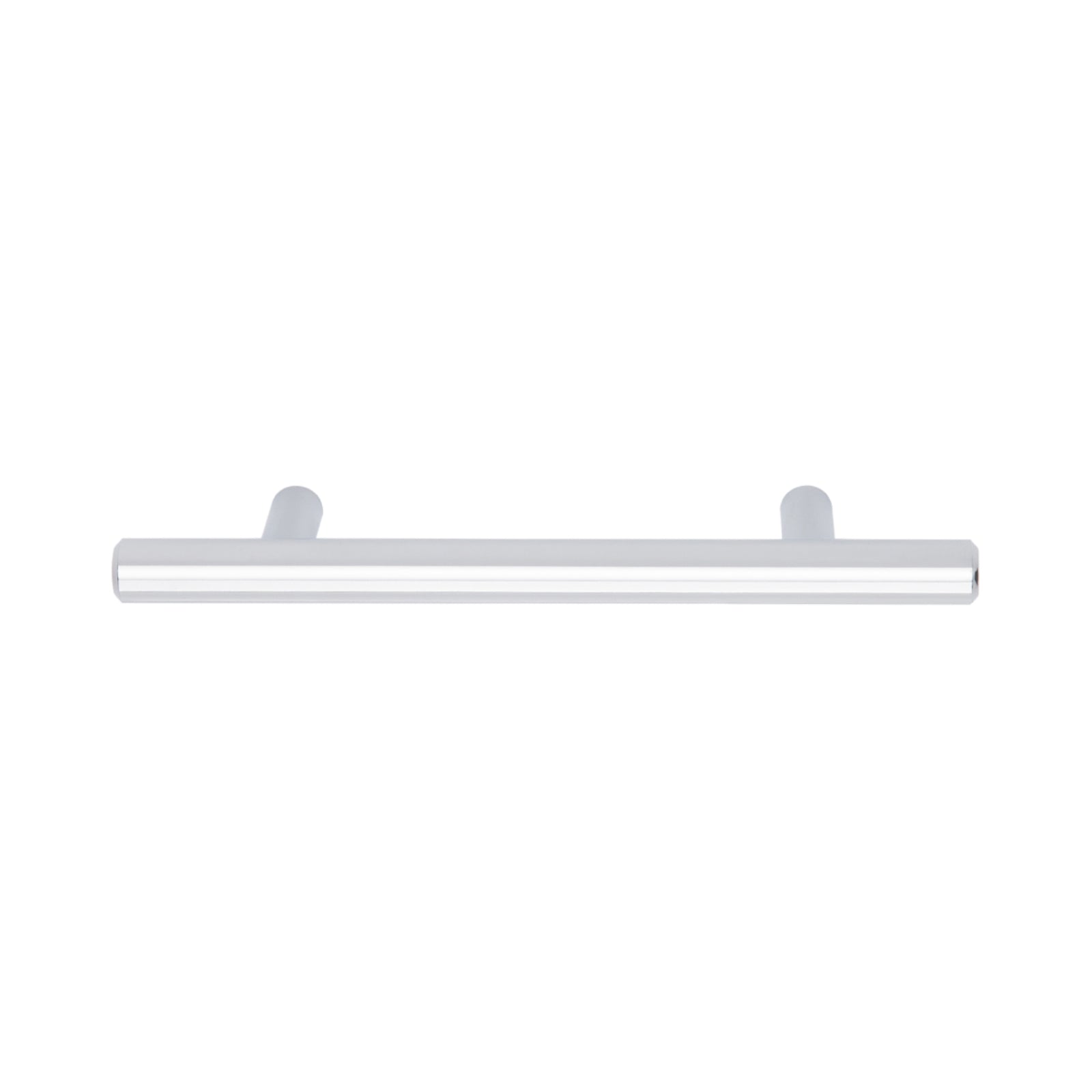 South Main Hardware Euro Bar Cabinet Handle (1/2" Diameter), 6.13" Length (3.75" Hole Center), Polished Chrome, 10-Pack