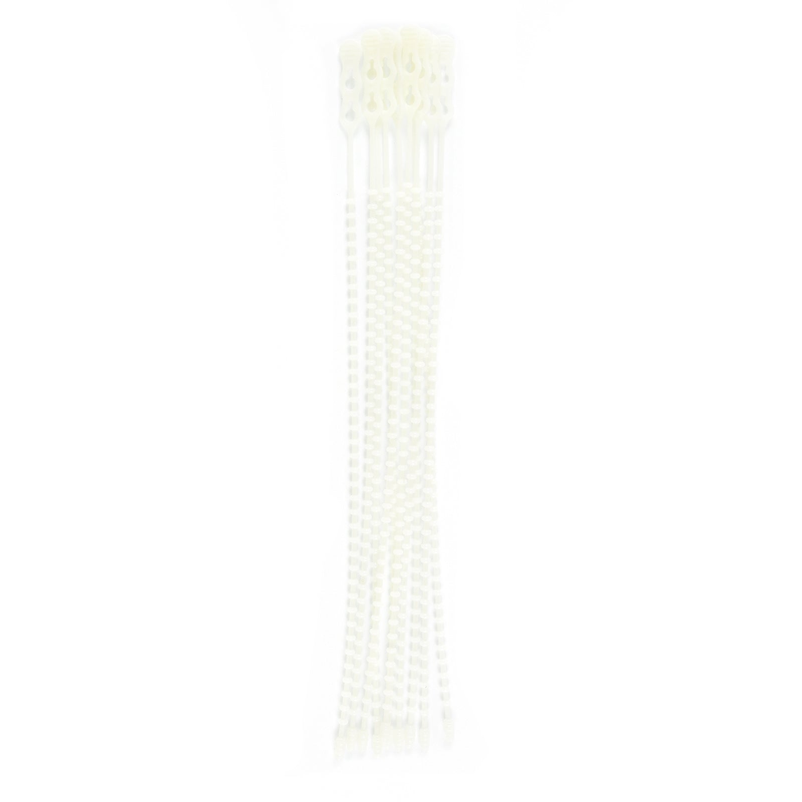 18-inch Natural Double Loop Beaded Cable Tie, 120-lb Tensile Strength, 10-Pack