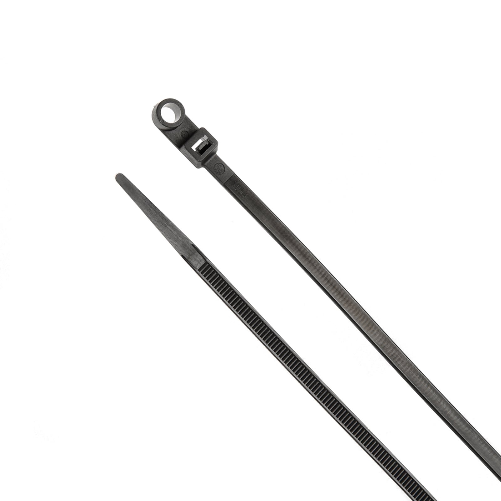 8-inch UV Resistant Black Screw Mount Cable Tie, 50-lb Tensile Strength, UL 21 Listed, 100-Pack