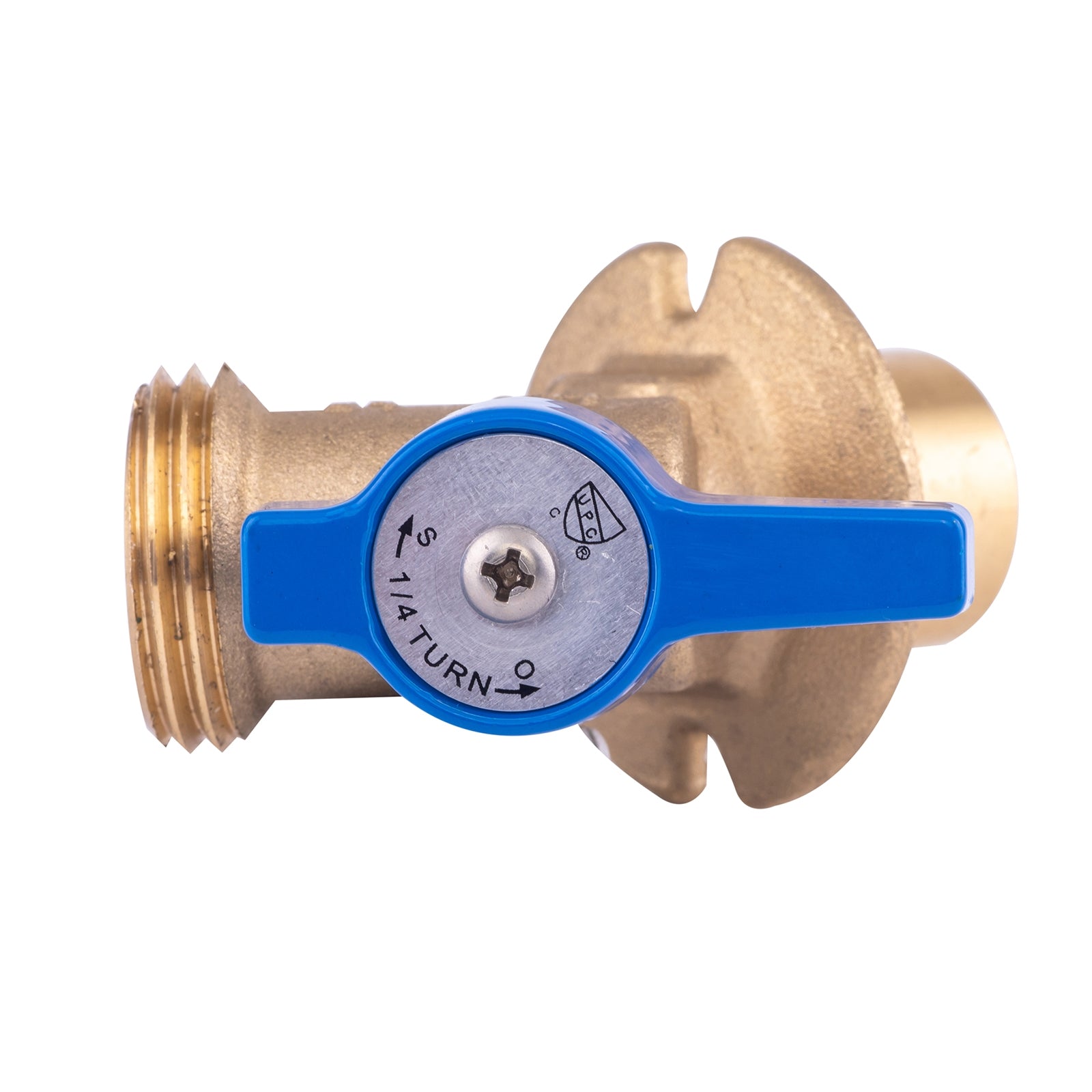 Hausen 1/2-inch or 3/4-inch Spigot Sweat x 3/4-inch MHT (Male Hose Thread) Brass Sillcock Valve with 1/4-Turn Lever Handle Shutoff; cUPC Certified, Compatible with Standard Garden Hoses, 1-Pack