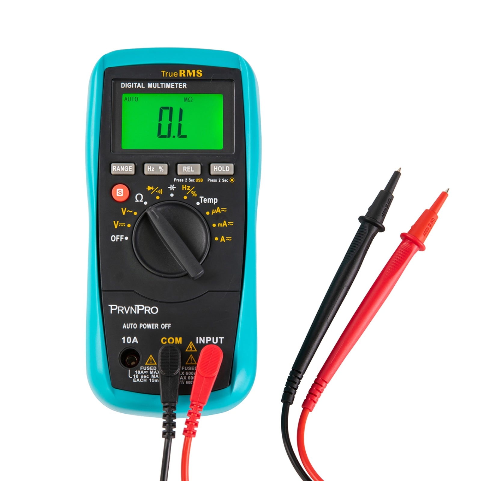 PrvnPro Digital Multimeter Tool, 1-Pack, Black/Teal