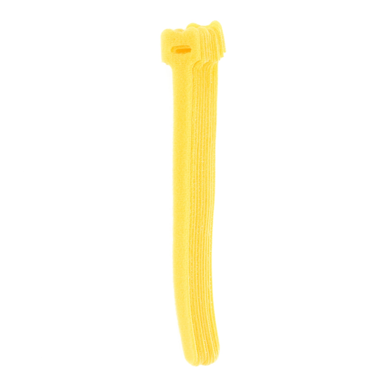 8-inch Yellow Hook and Loop, 5.6-lb Tensile Strength, 10-Pack