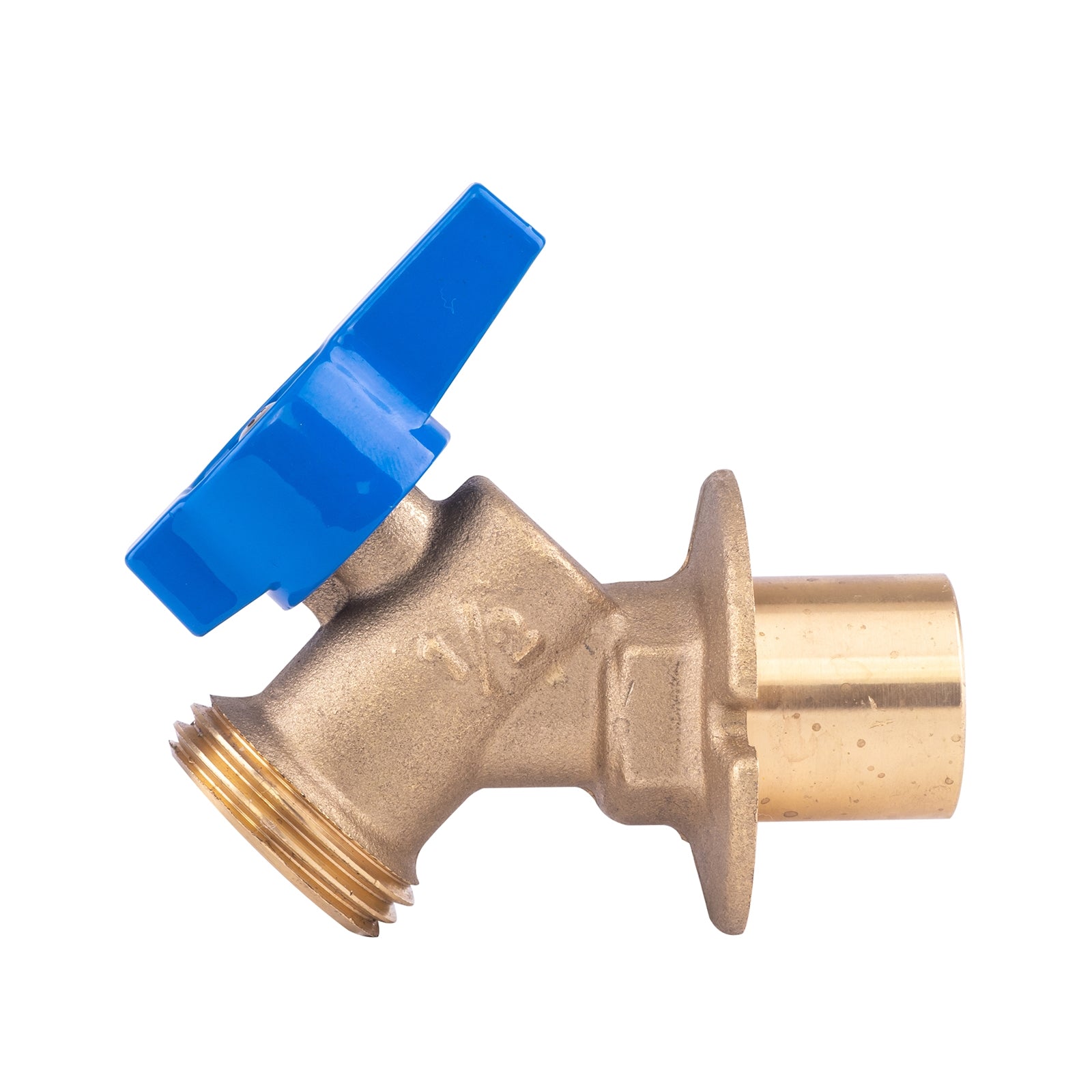 Hausen 1/2-inch or 3/4-inch Spigot Sweat x 3/4-inch MHT (Male Hose Thread) Brass Sillcock Valve with 1/4-Turn Lever Handle Shutoff; cUPC Certified, Compatible with Standard Garden Hoses, 5-Pack