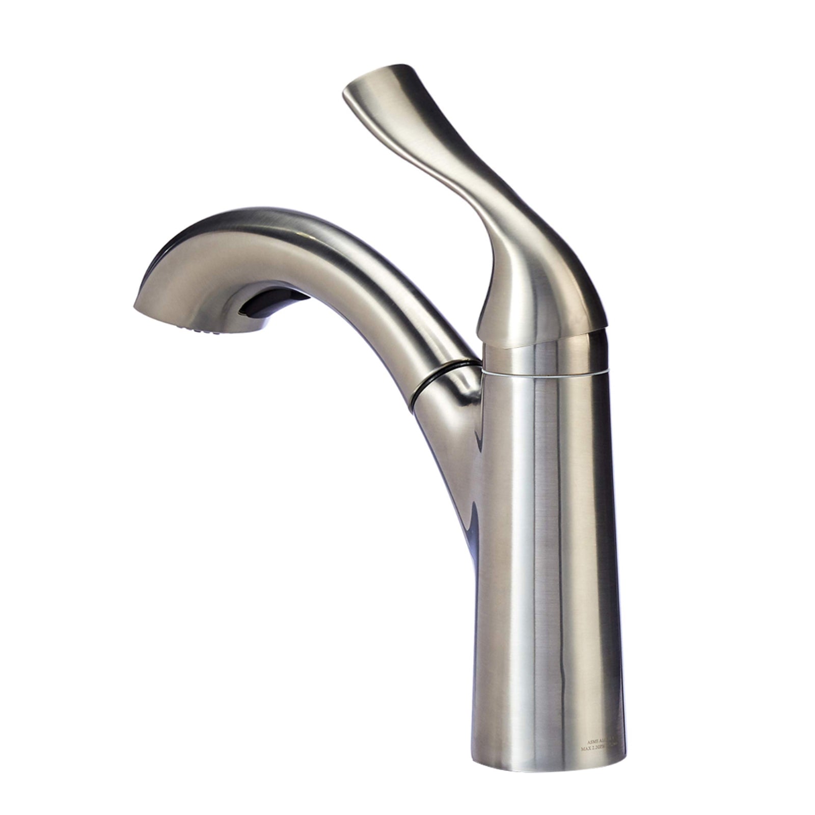 Single-Handle Kitchen Pull Out Sprayer Faucet, Arched, Satin Nickel