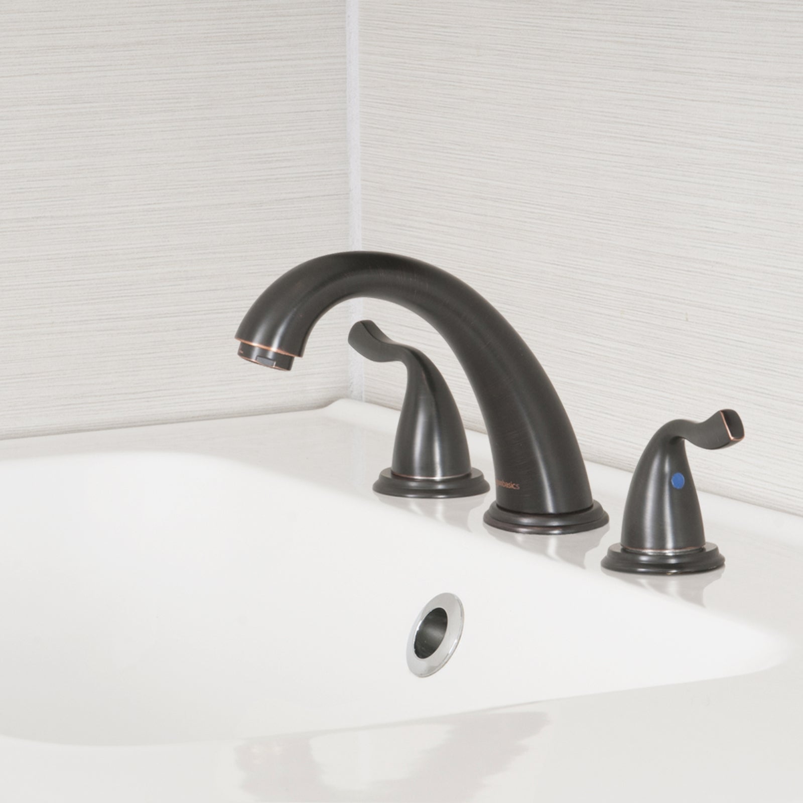 Two-Handle 3-Hole Mount 8-inch Bathroom Faucet, Oil-Rubbed Bronze