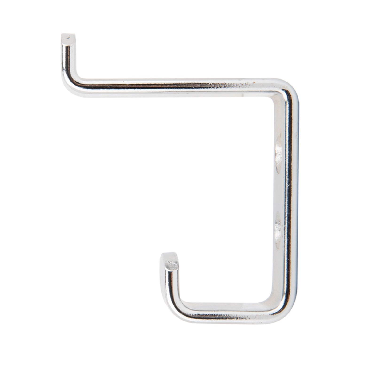 AmazonBasics Straight Steel Double Prong Coat Hook, Chrome Plated, 5-Pack