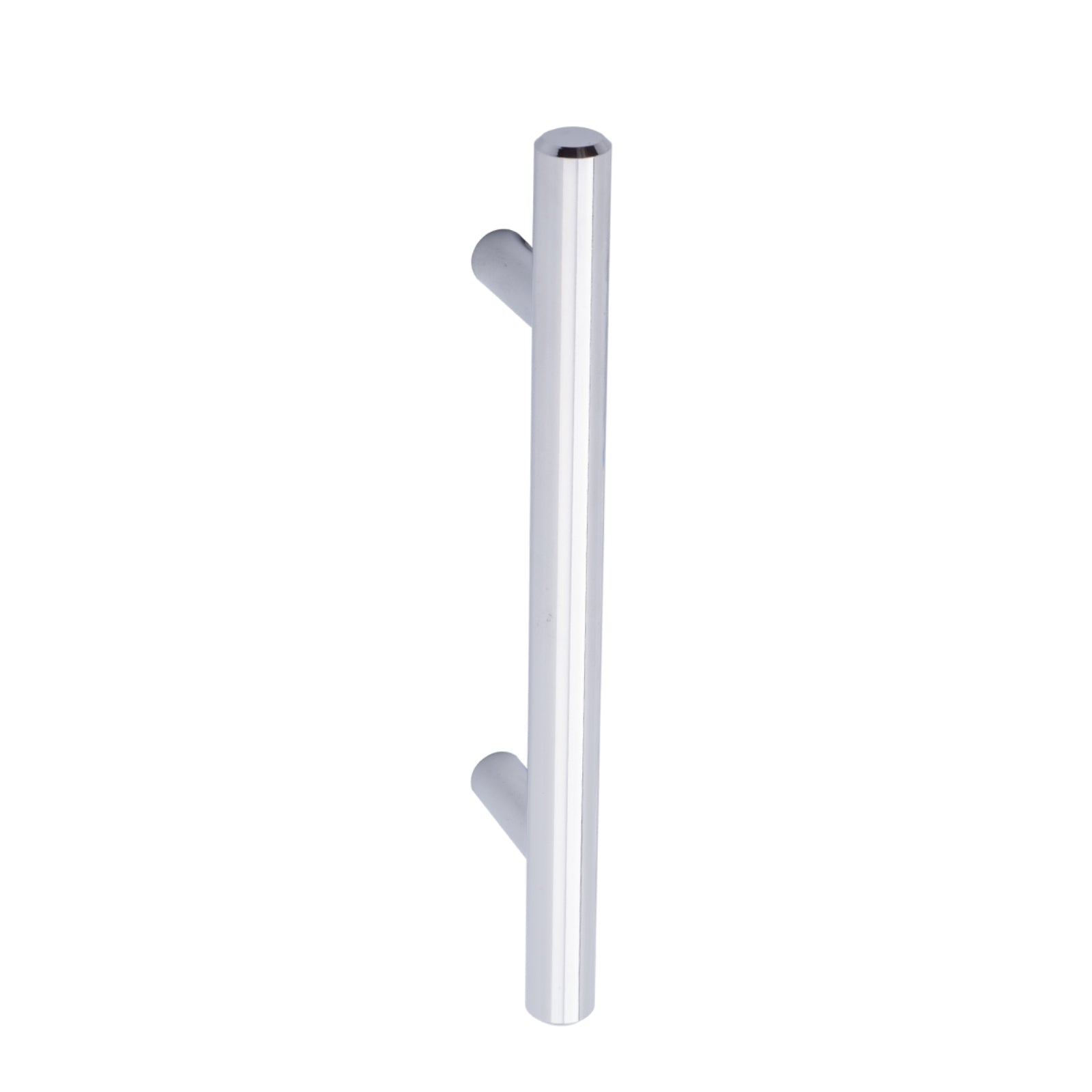 South Main Hardware Euro Bar Cabinet Handle (1/2" Diameter), 6.13" Length (3.75" Hole Center), Polished Chrome, 10-Pack