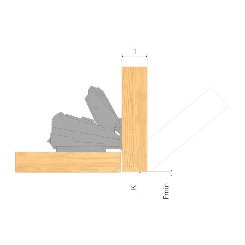 South Main Hardware 165-Degree 35mm Nickel Plated Adjustable Euro Face Frame Hinge, Clip-On Mounting (1-Pair)