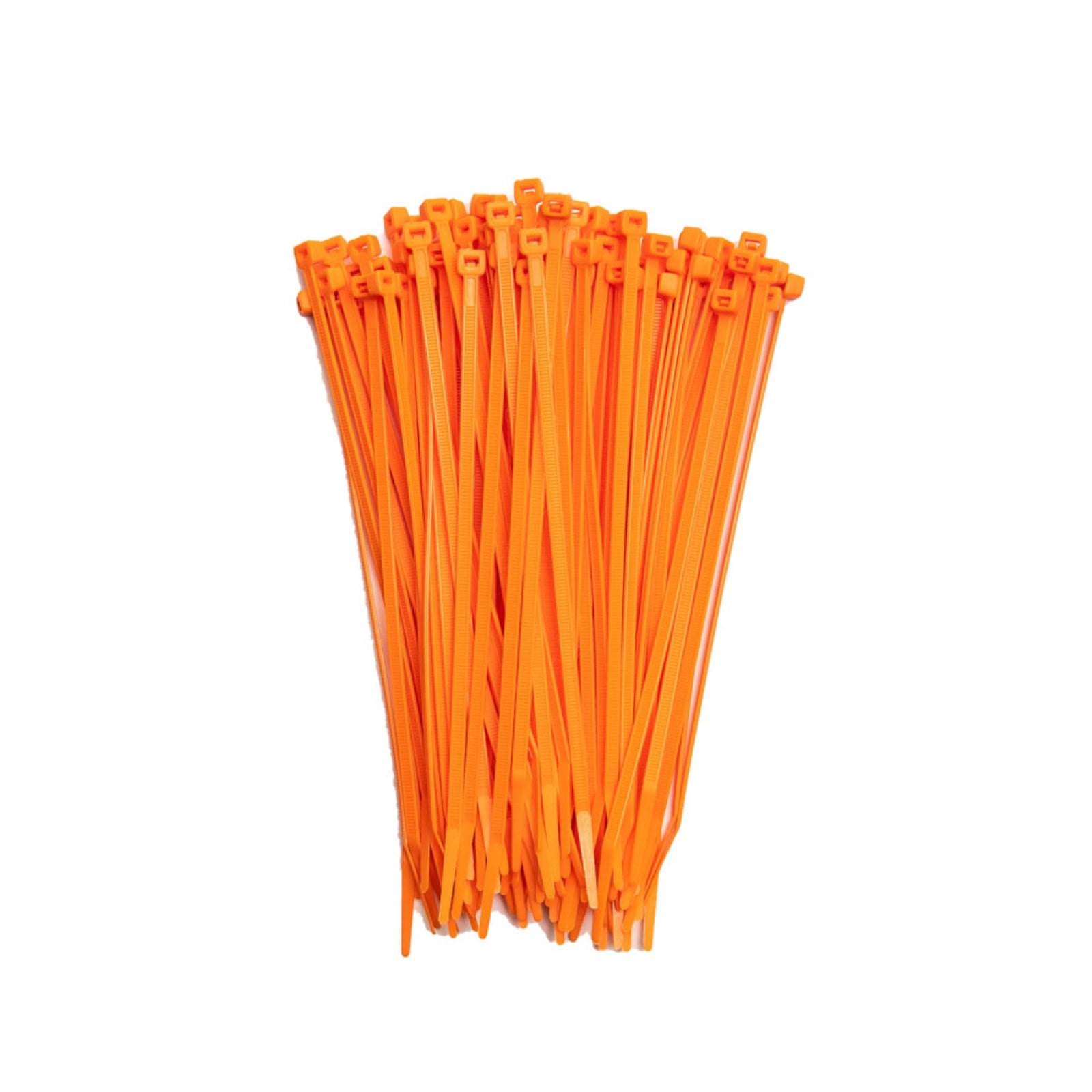 8-inch Fluorescent Orange Multi-Purpose Cable Tie, 75-lb Tensile Strength, UL 21S Listed, 100-Pack