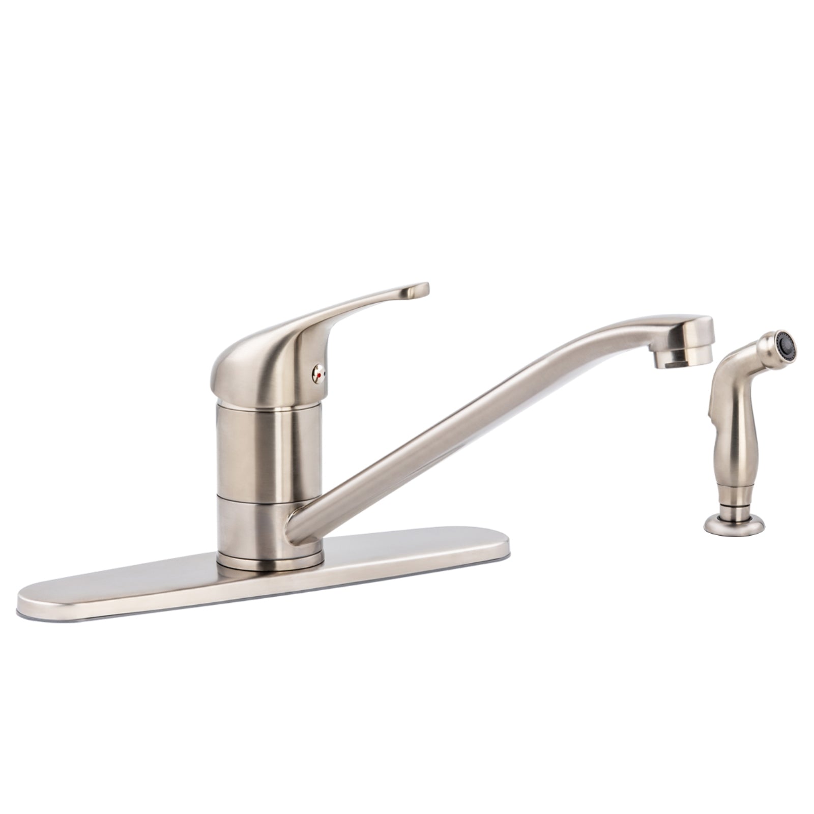 Classic Kitchen Faucet Set with Sprayer, Satin Nickel