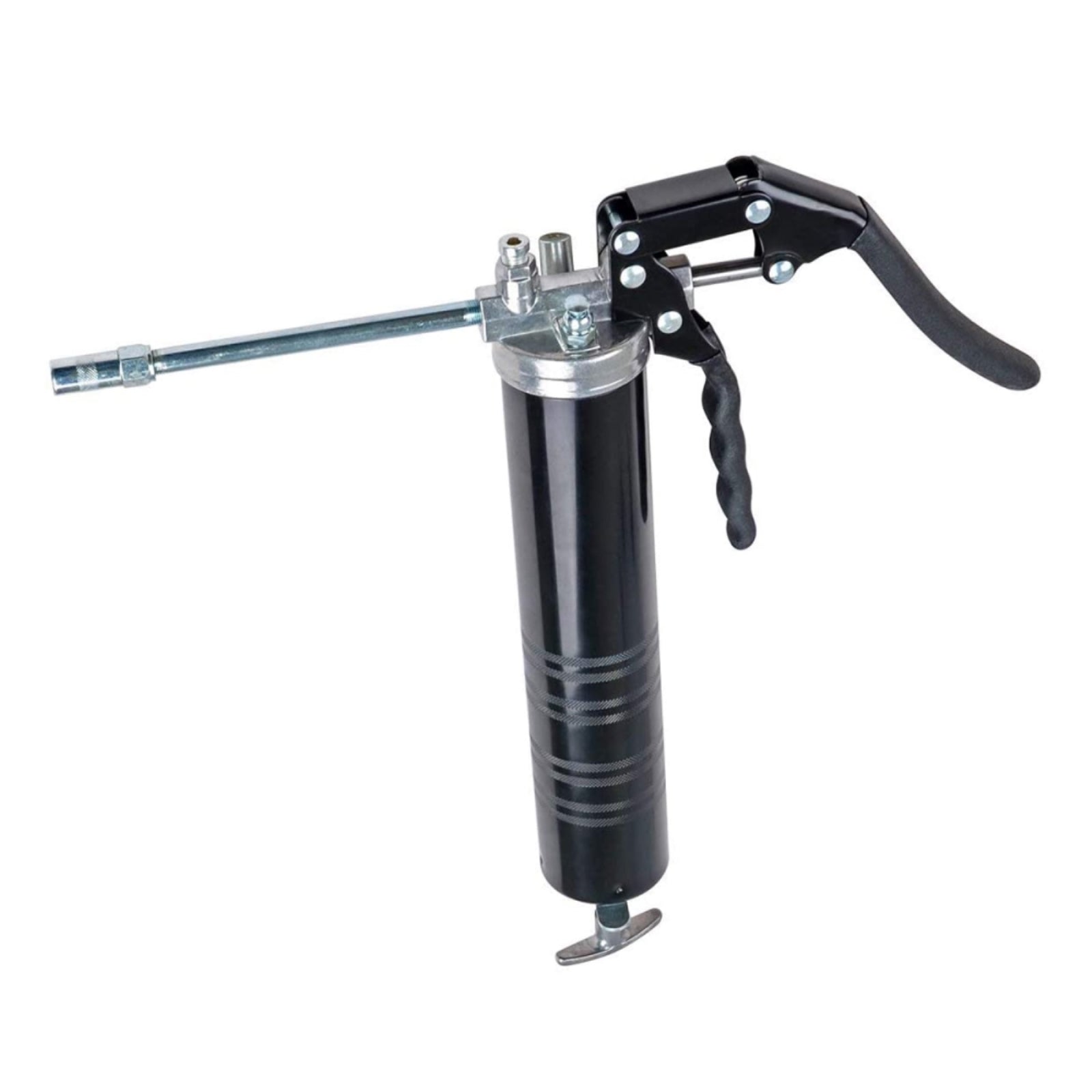 GreaseTek Premium Pistol Grip Grease Gun with 18-inch Hose and Extension Pipe