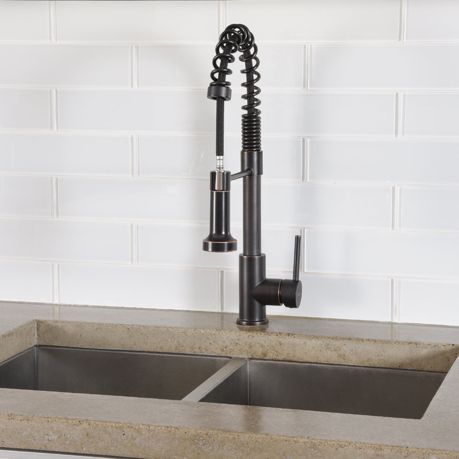 Pro-Style Spring Sprayer Kitchen Faucet, Oil-Rubbed Bronze