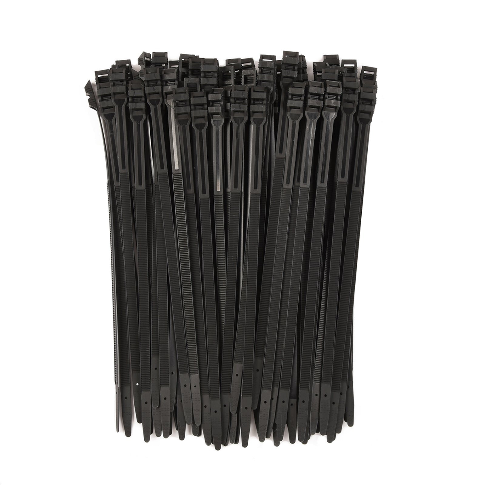 11-inch UV Resistant Black Low Profile Cable Tie, 120-lb Tensile Strength,  100-Pack