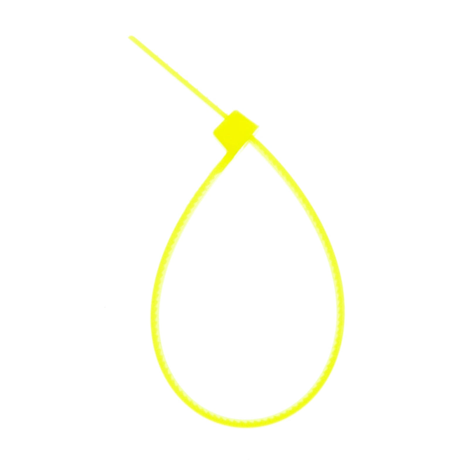 4-inch Fluorescent Yellow Multi-Purpose Cable Tie, 18-lb Tensile Strength, UL Listed, 100-Pack