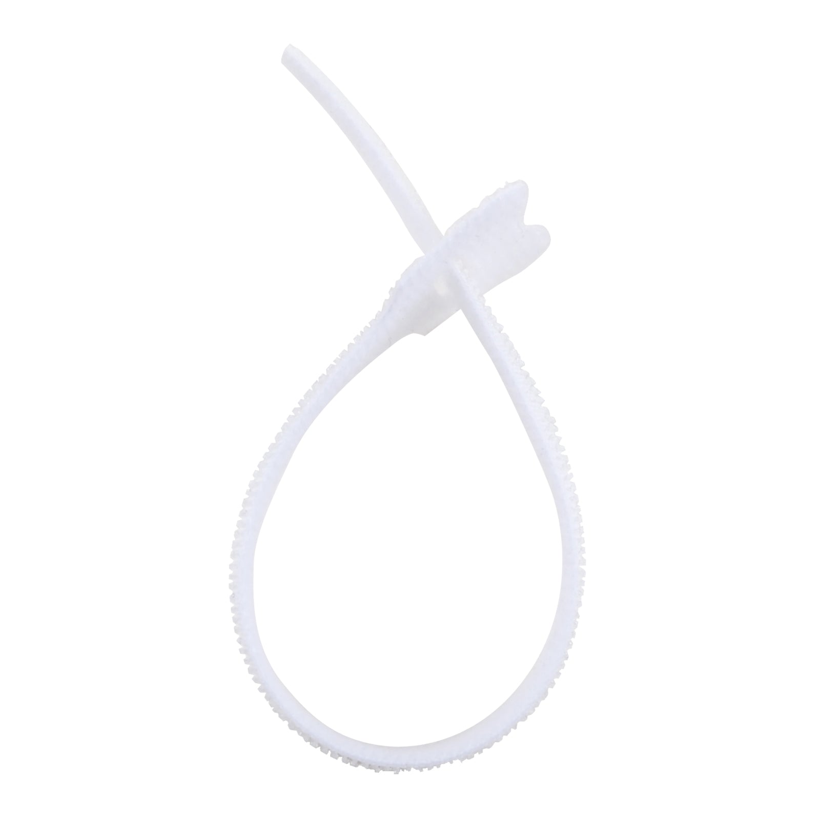 8-inch White Hook and Loop, 5.6-lb Tensile Strength, 100-Pack