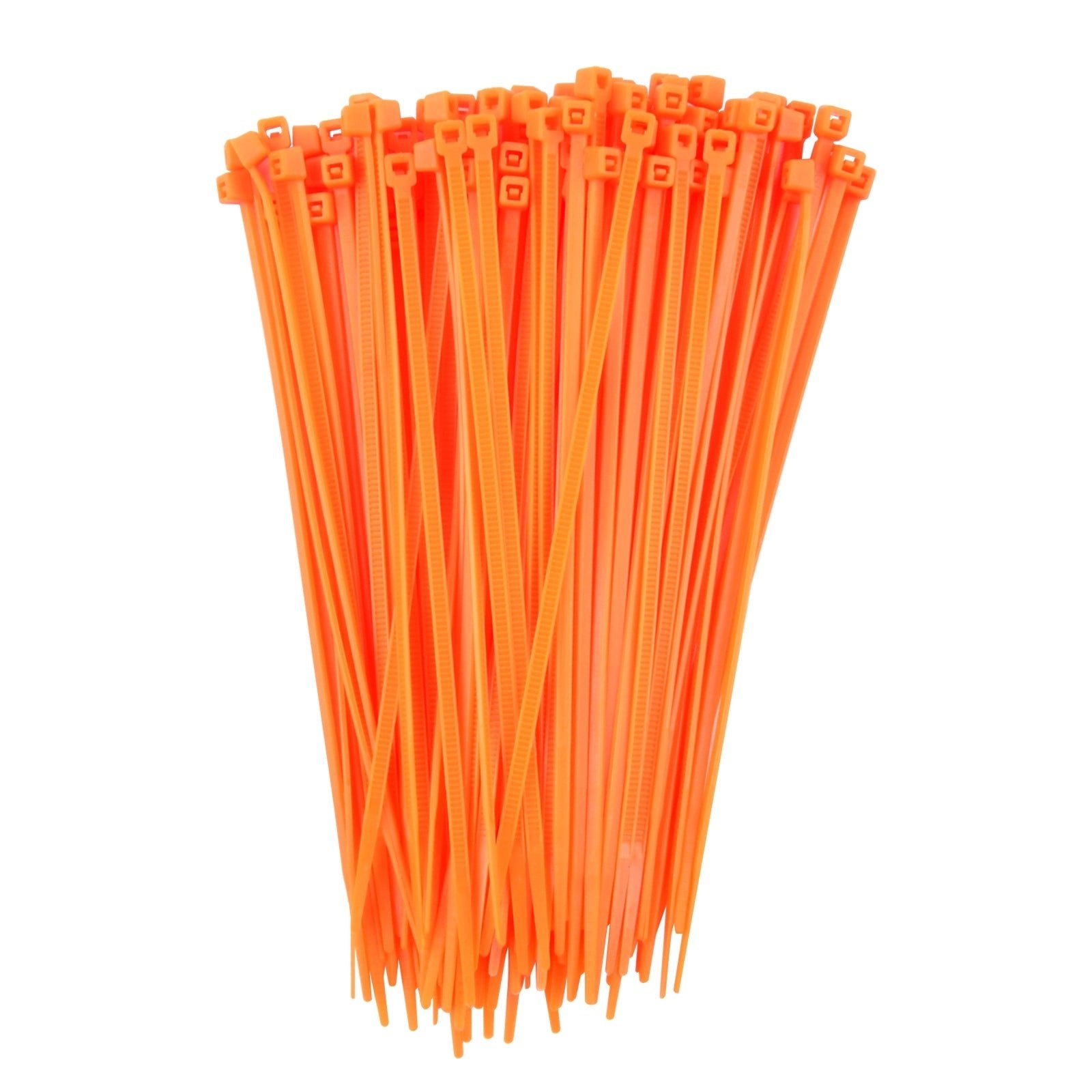 5-inch Fluorescent Orange Multi-Purpose Cable Tie, 18-lb Tensile Strength, UL 21 Listed, 100-Pack