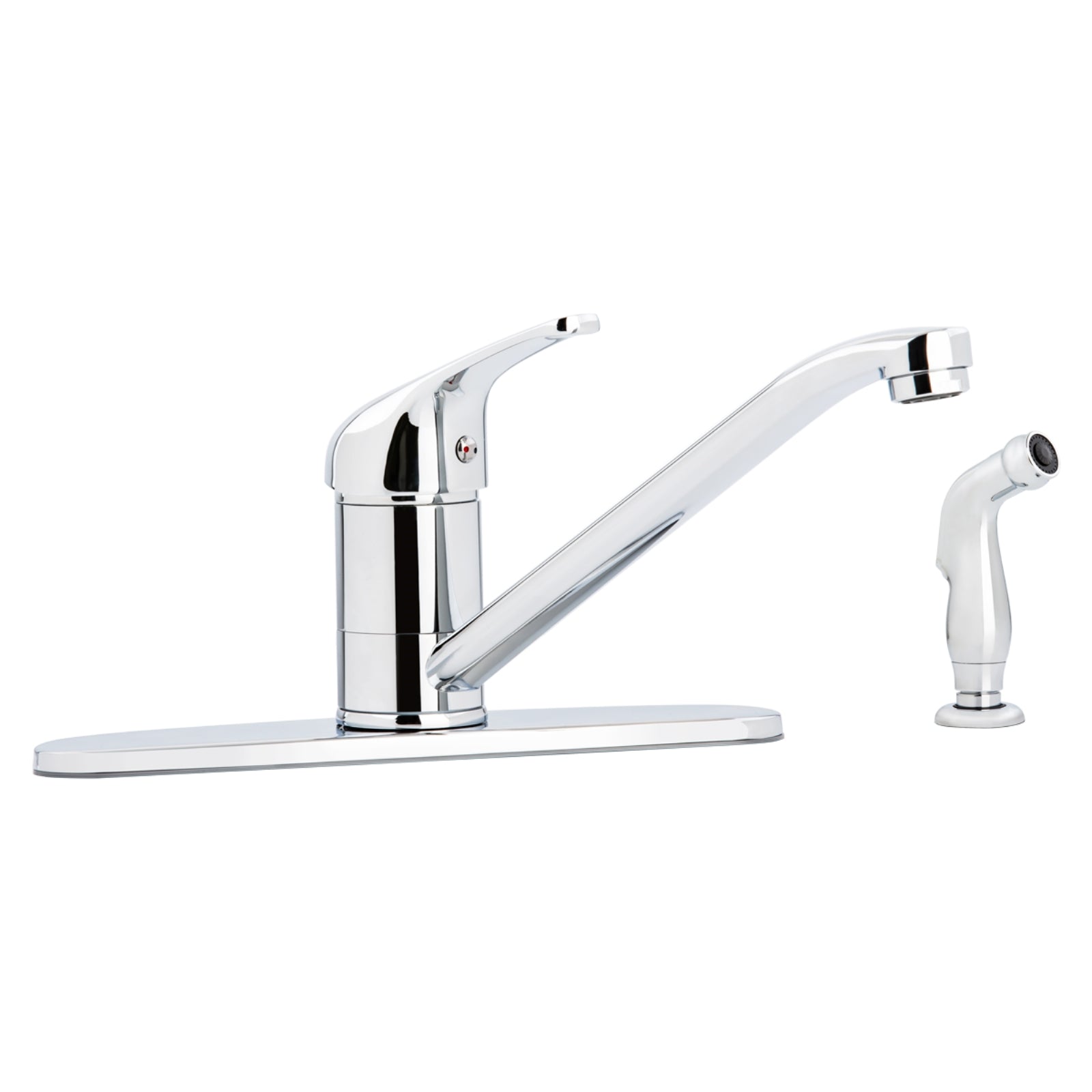 Classic Kitchen Faucet Set with Sprayer, Polished Chrome